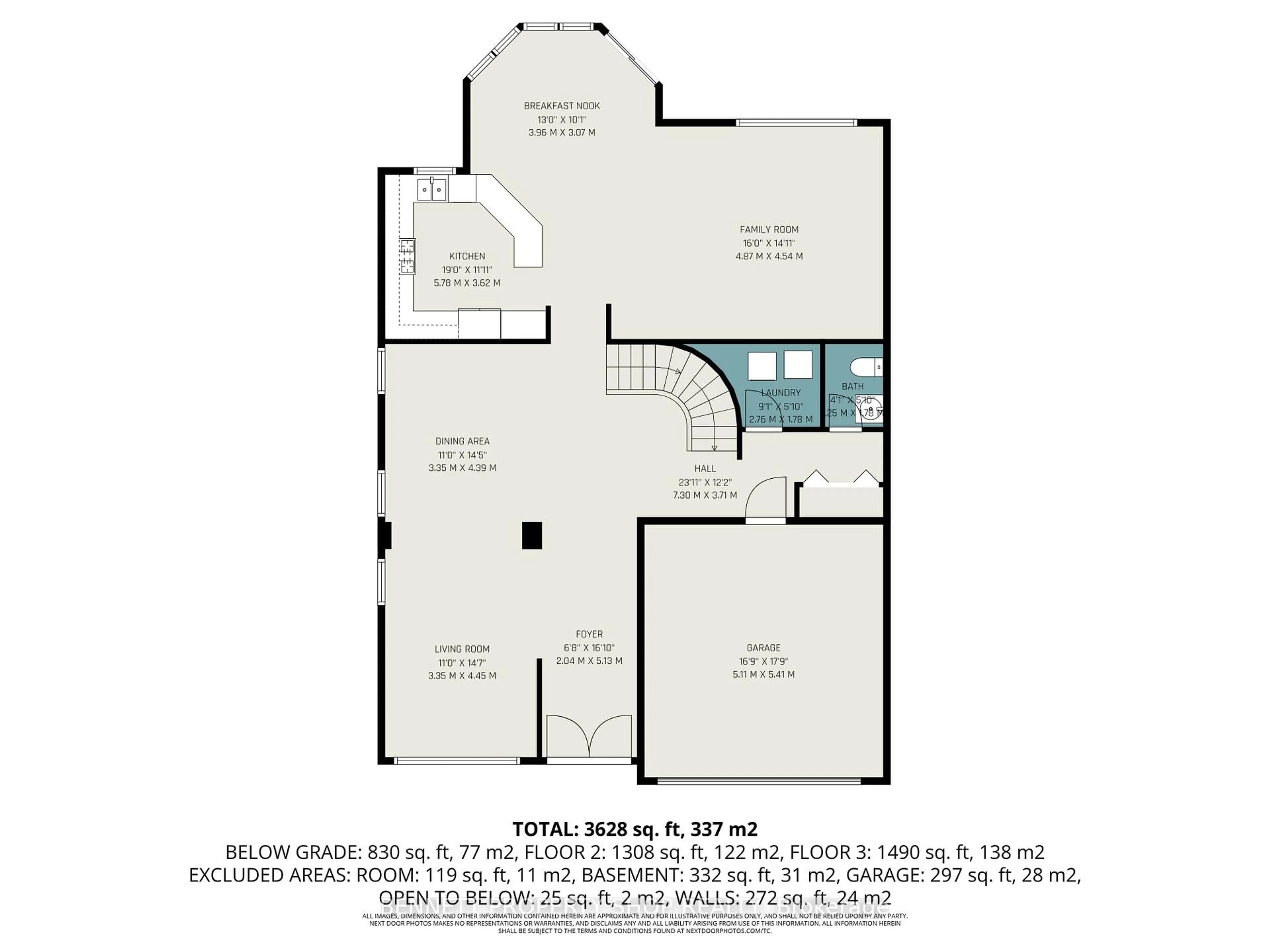 Floor plan for 18 Tierney Dr, Nepean Ontario K2J 4W2