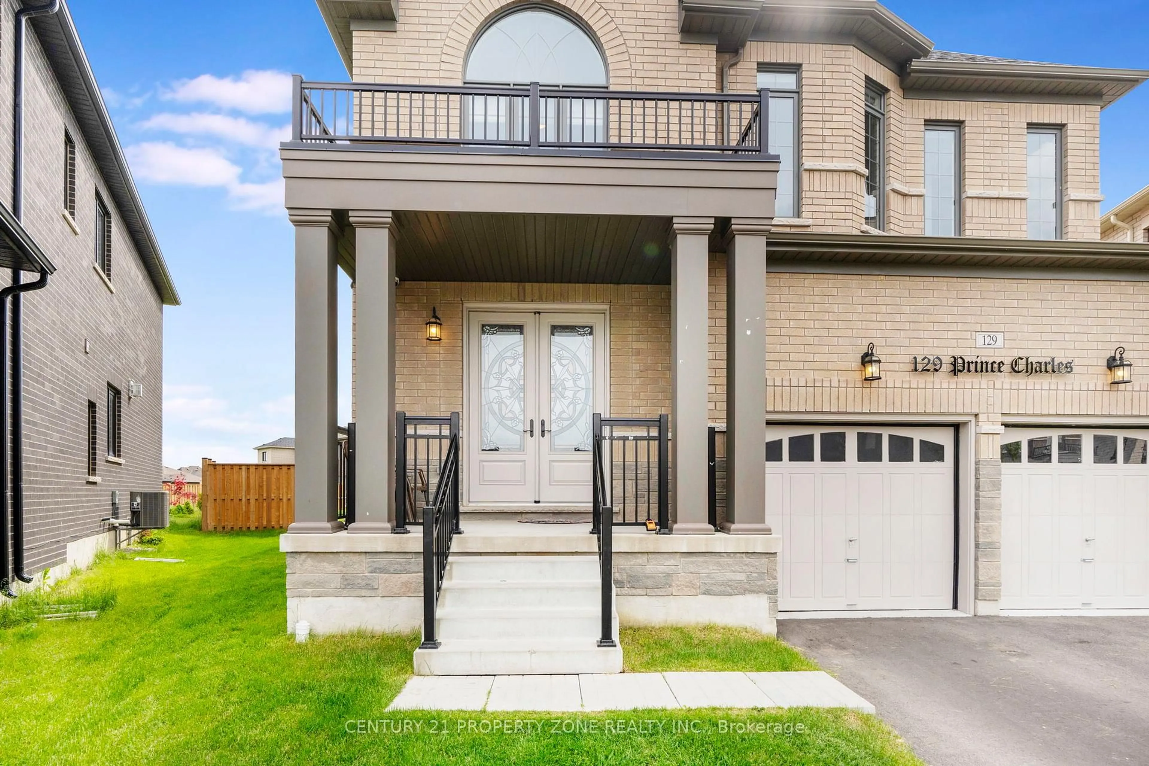 Home with brick exterior material, street for 129 Prince Charles Cres, Woodstock Ontario N4T 0N1