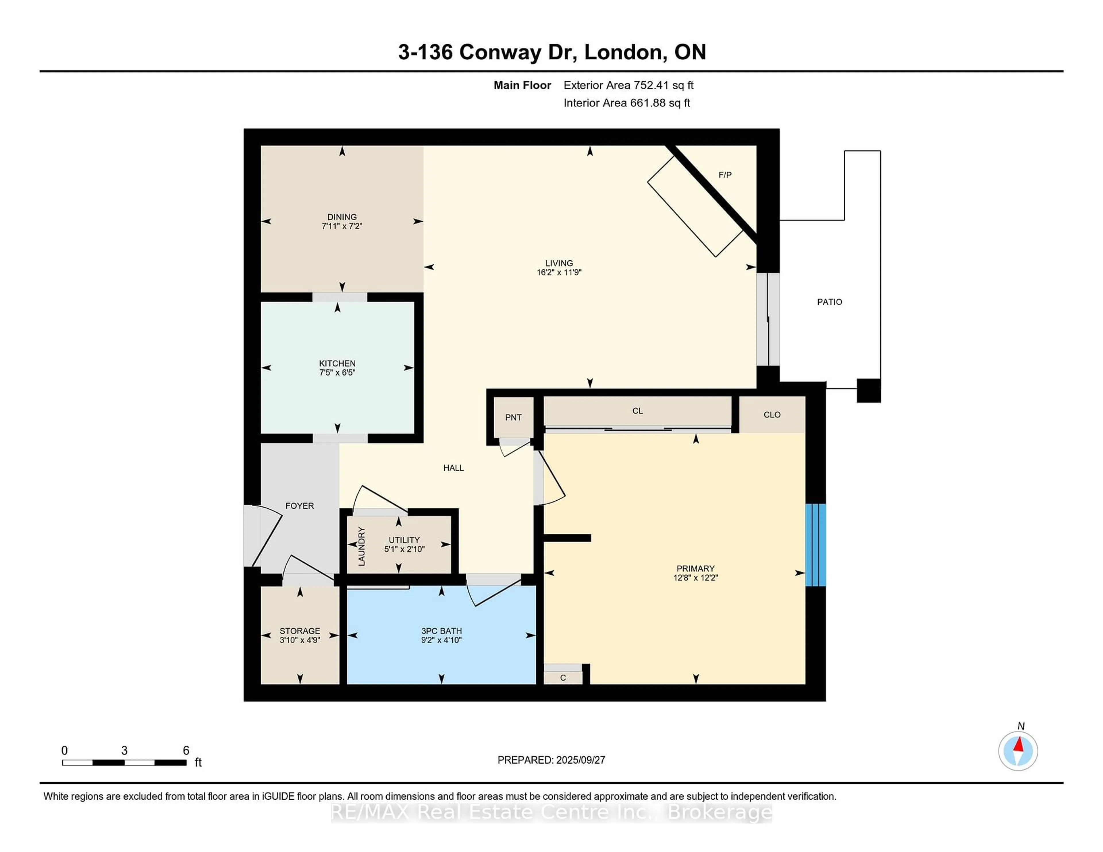 Floor plan for 136 Conway Dr #3, London South Ontario N6E 3N1