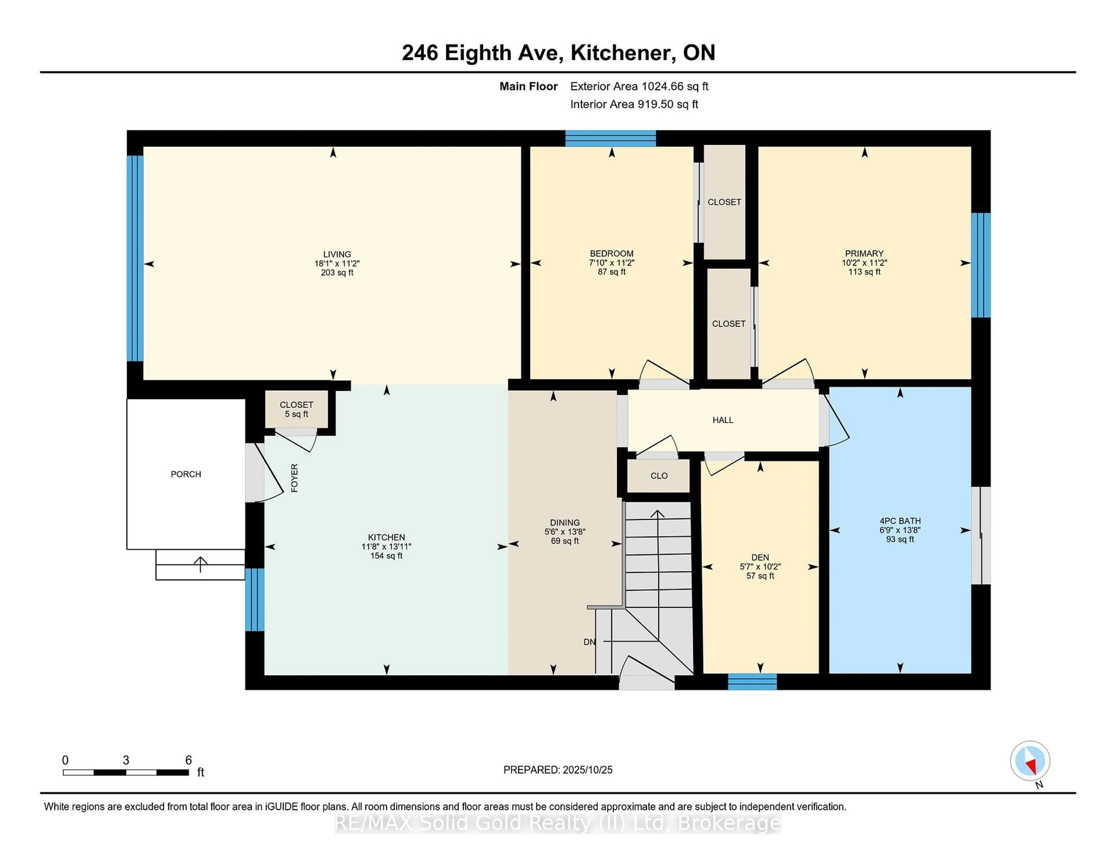 Floor plan for 246 EIGHTH Ave, Kitchener Ontario N2C 1S7