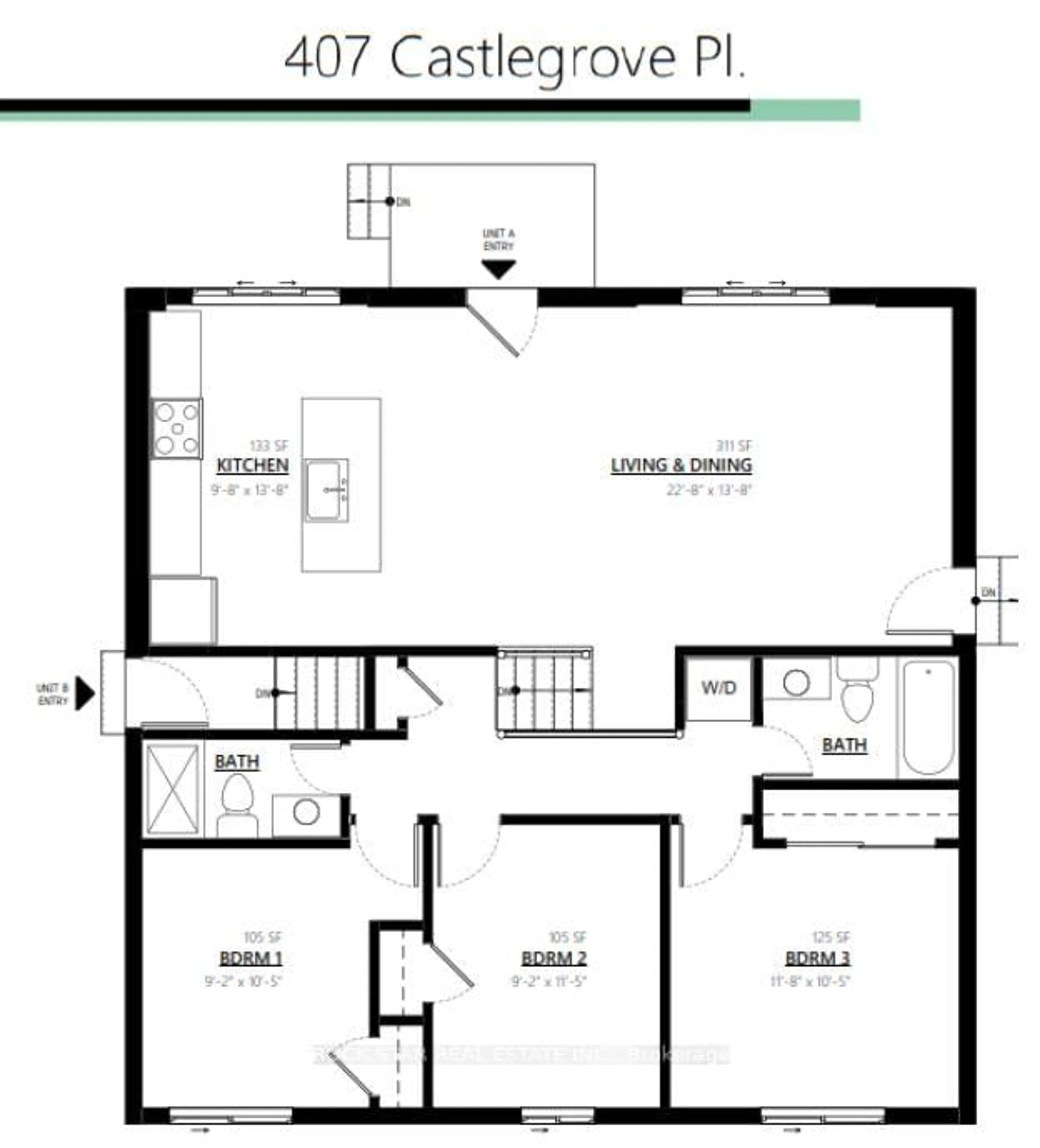 Floor plan for 407 Castlegrove Pl, London North Ontario N6G 1L1