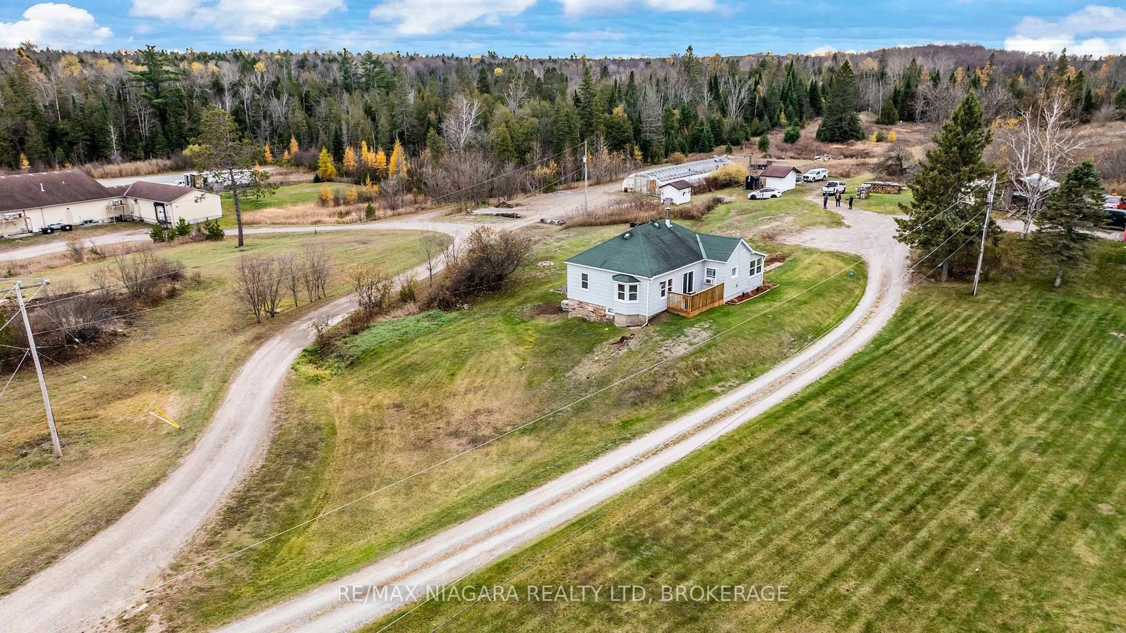 A pic from outside/outdoor area/front of a property/back of a property/a pic from drone, unknown for 7357 Road 506 Rd, Plevna Ontario K0H 2M0
