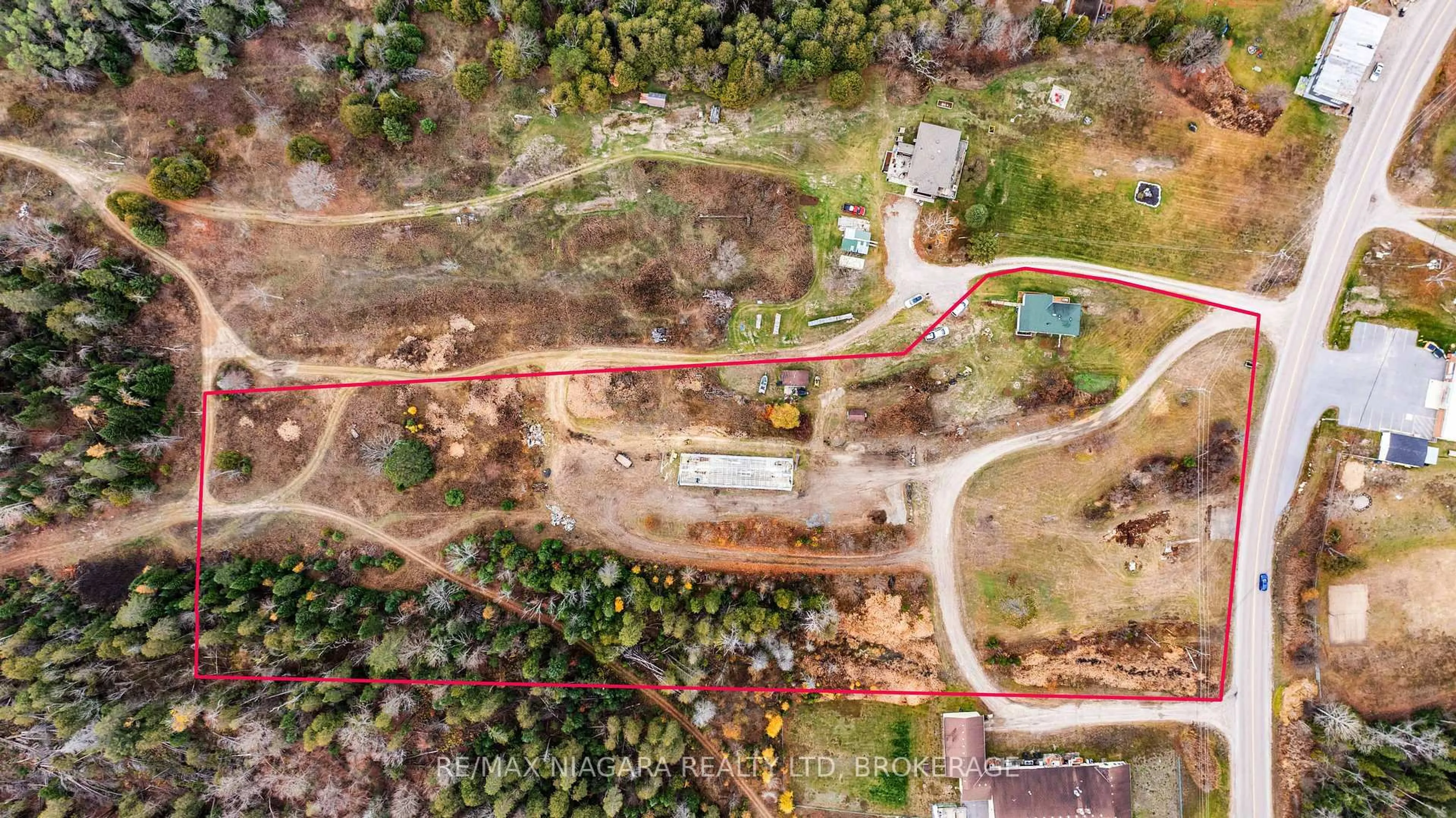 A pic from outside/outdoor area/front of a property/back of a property/a pic from drone, street for 7357 Road 506 Rd, Plevna Ontario K0H 2M0