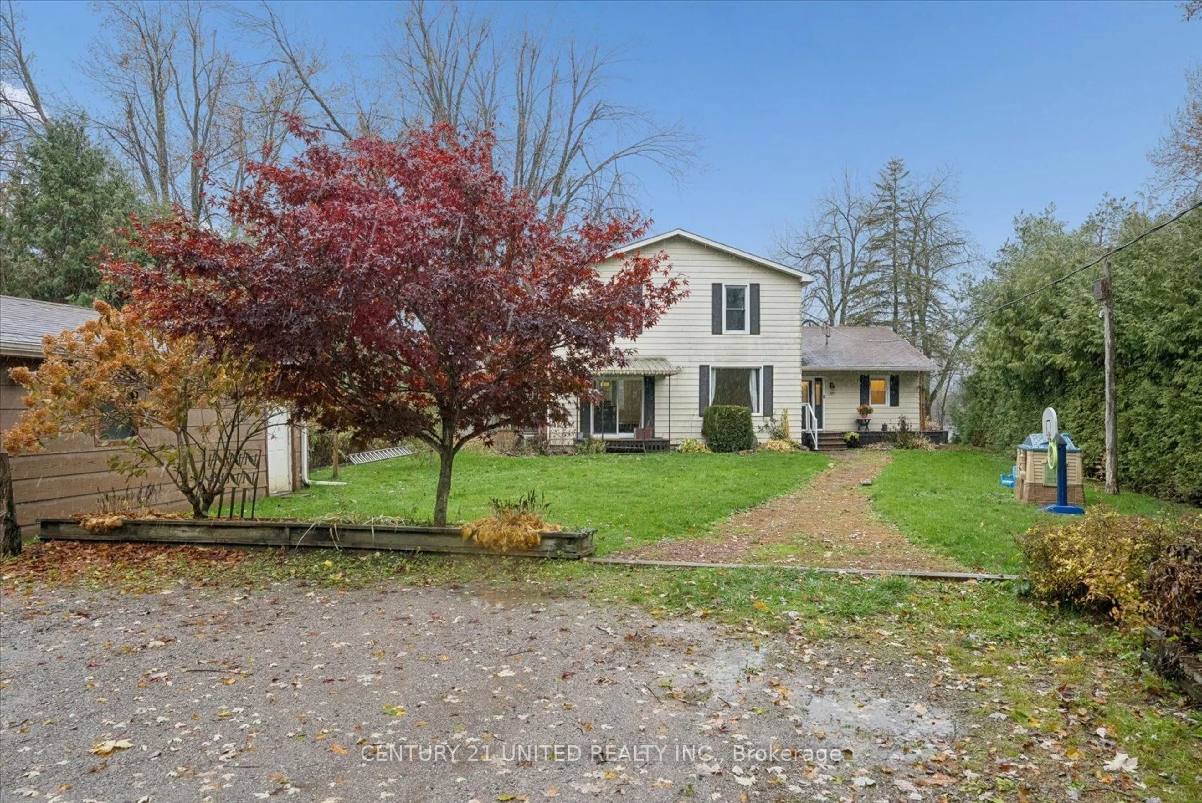 A pic from outside/outdoor area/front of a property/back of a property/a pic from drone, street for 266 Greenwood Rd, Otonabee-South Monaghan Ontario K9J 6Y3