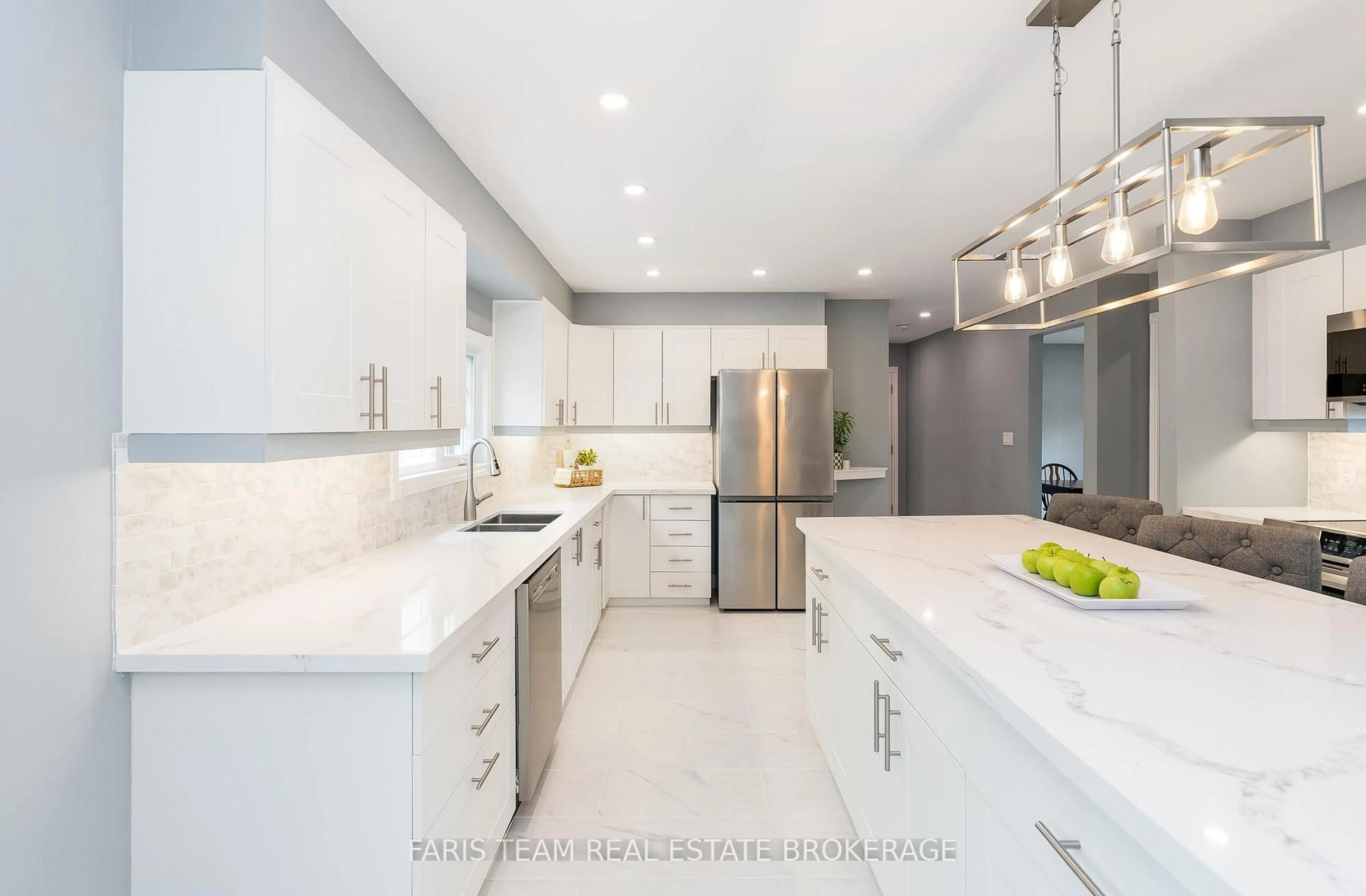 Contemporary kitchen, ceramic/tile floor for 15 Lankin Ave, Bracebridge Ontario P1L 1Y4