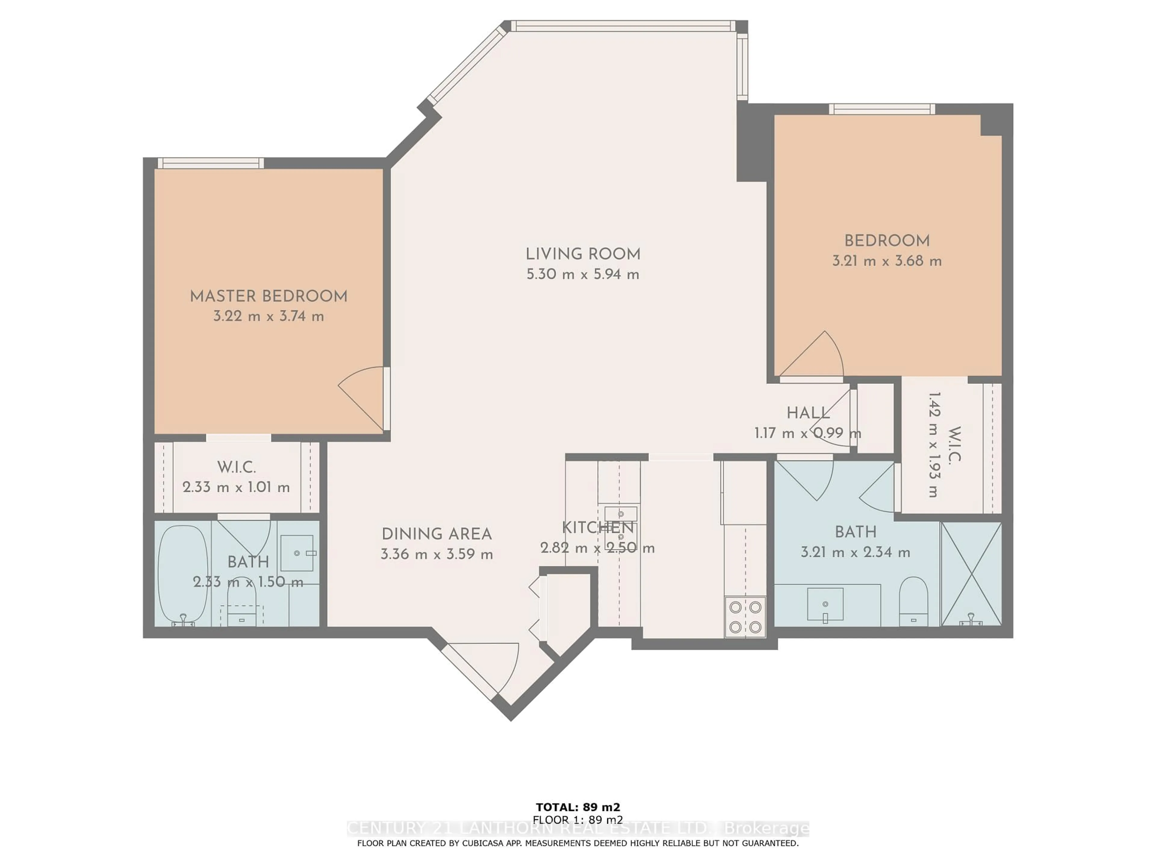 Floor plan for 350 Front St #205, Belleville Ontario K8N 5M5