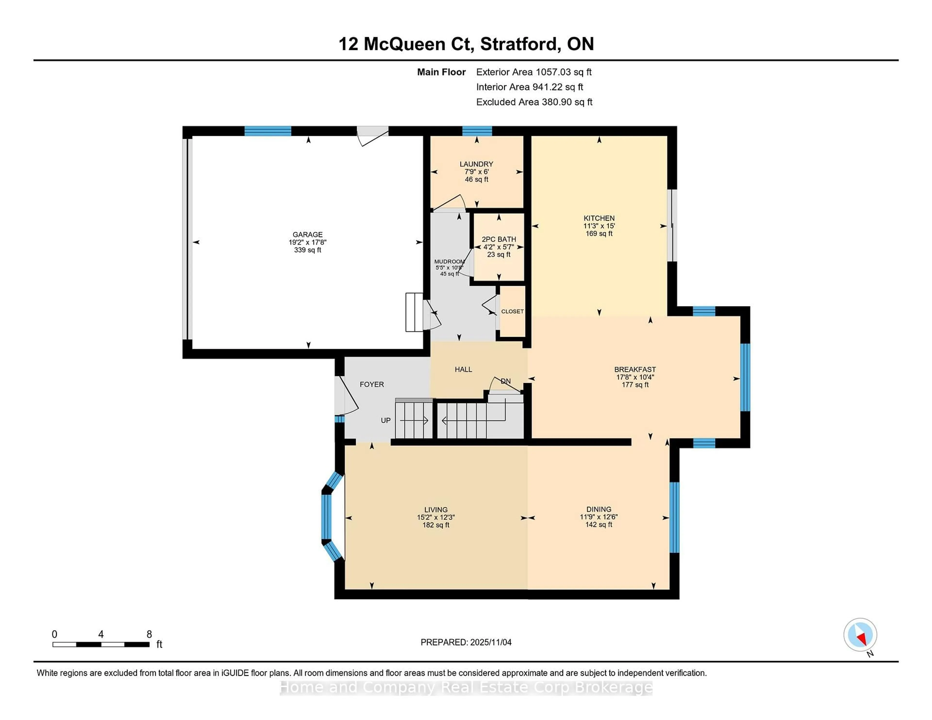 Floor plan for 12 Mc Queen Crt, Stratford Ontario N4Z 1H5