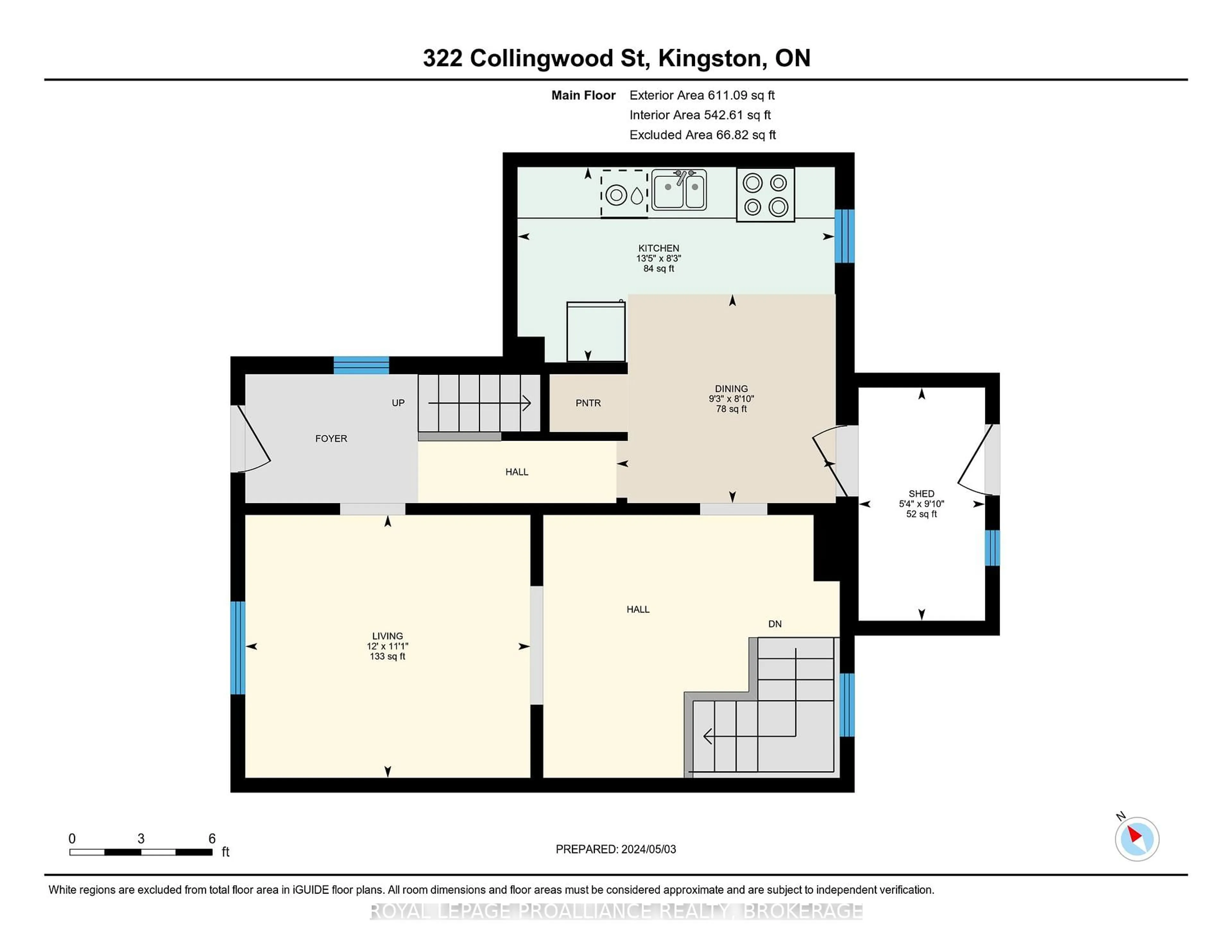 Floor plan for 322 Collingwood St, Kingston Ontario K7L 3Y2
