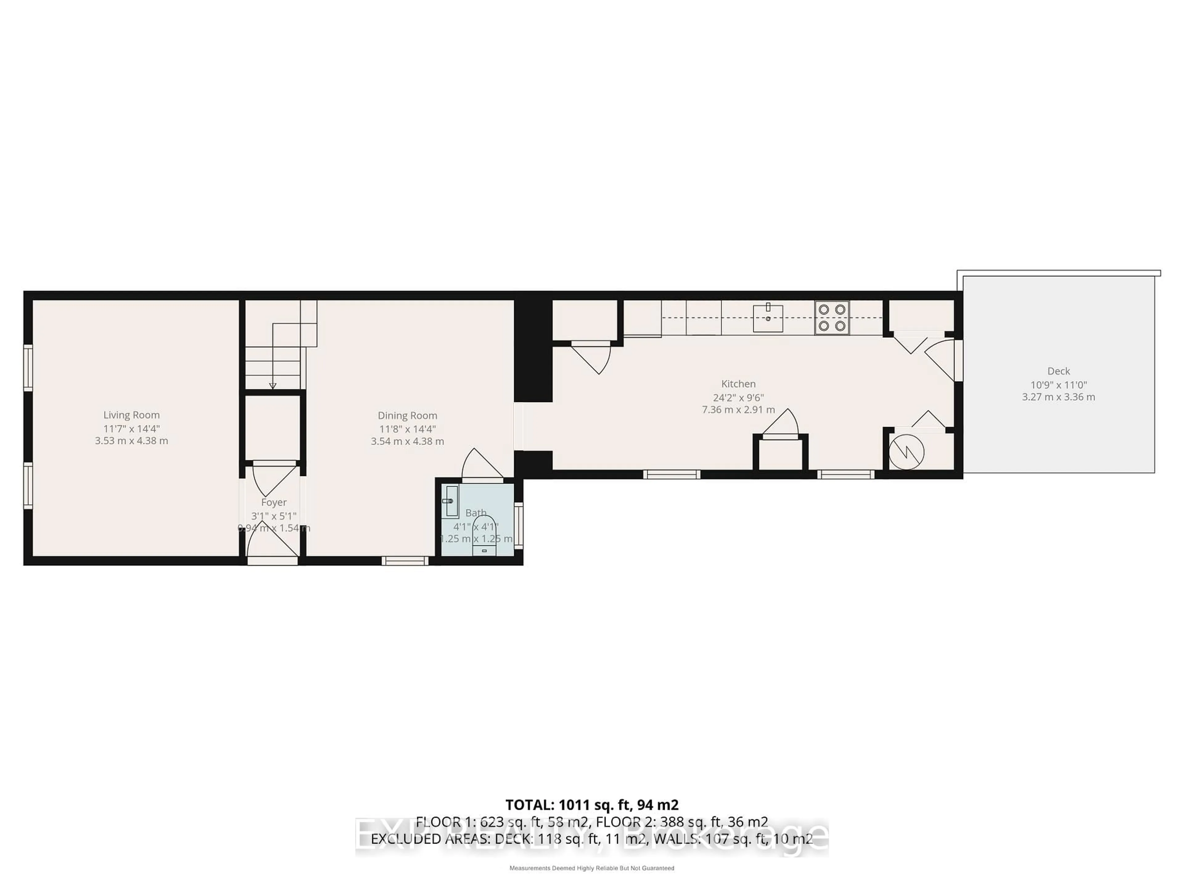 Floor plan for 19 & 21 Railway Terr, Belleville Ontario K8N 2R8