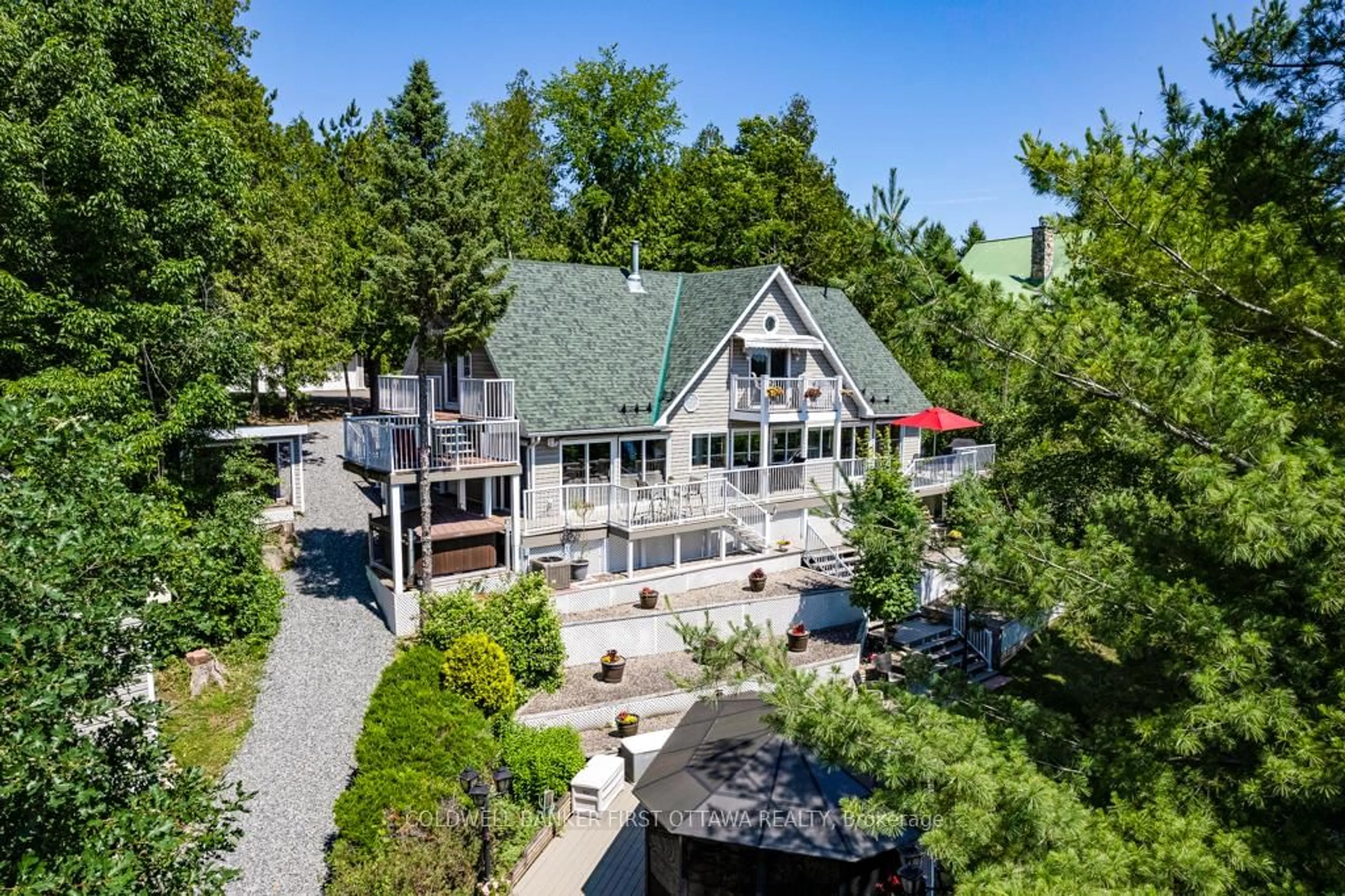 A pic from outside/outdoor area/front of a property/back of a property/a pic from drone, unknown for 320 Pike Lake Route 12 Rd, Perth Ontario K7H 3C5