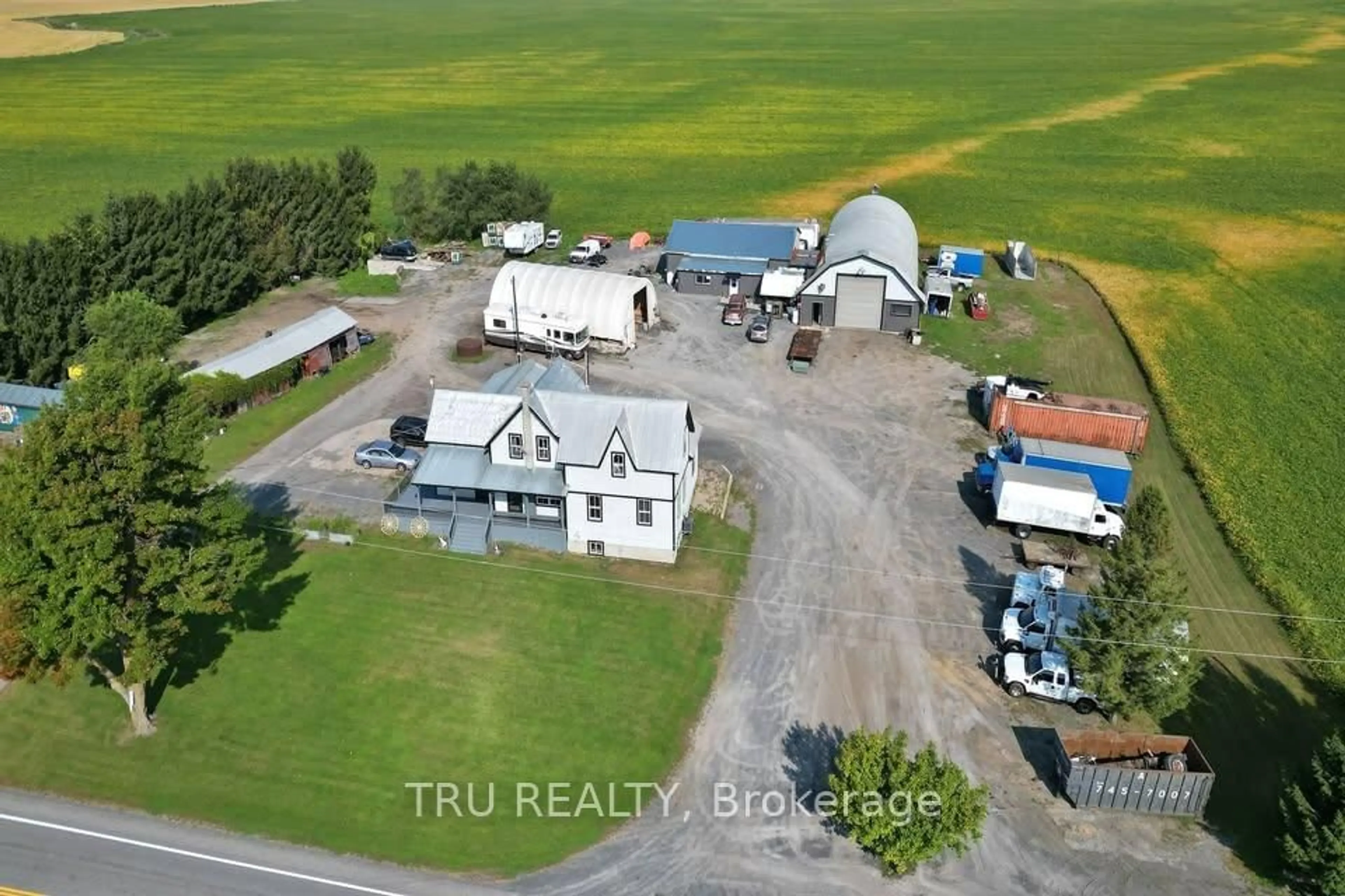 A pic from outside/outdoor area/front of a property/back of a property/a pic from drone, building for 13109 County Rd 3, North Dundas Ontario K0C 2K0