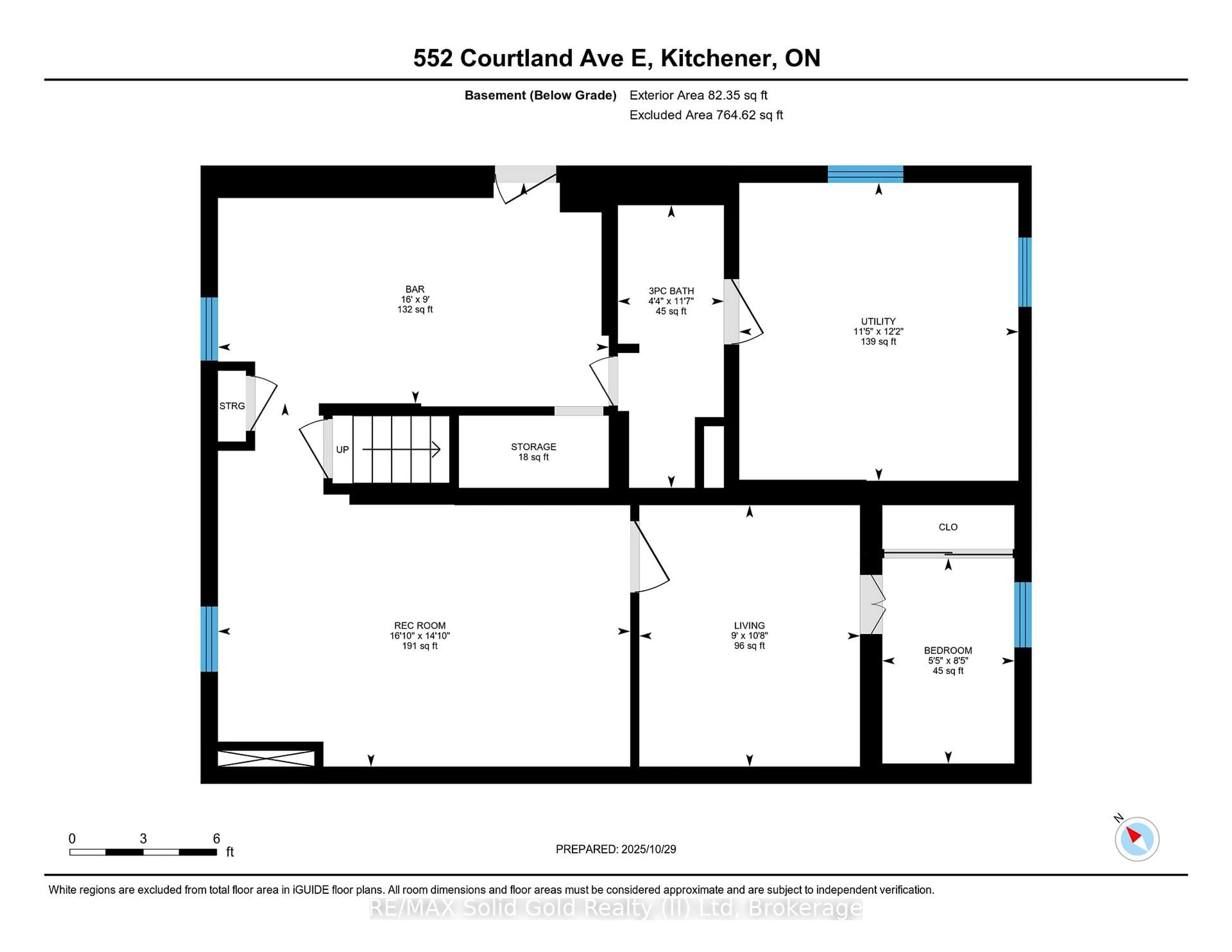 Floor plan for 552 Courtland Ave, Kitchener Ontario N2G 2W8