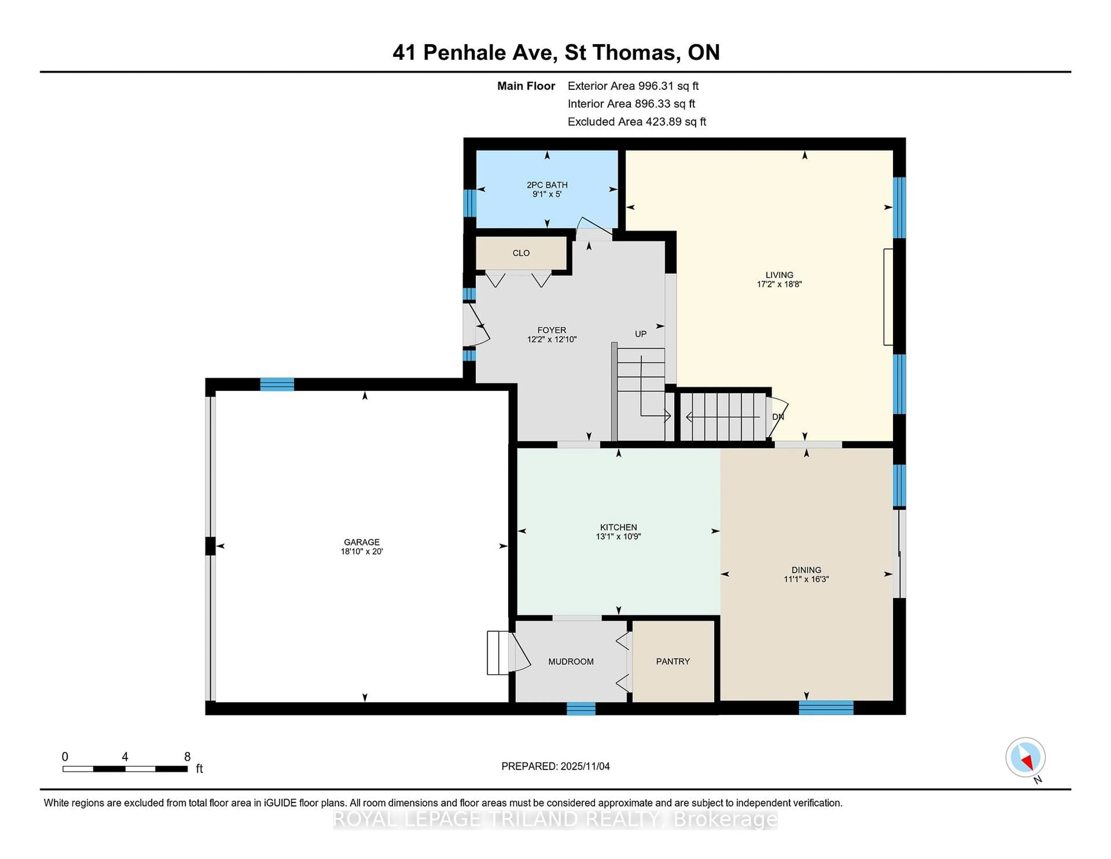 Floor plan for 41 Penhale Ave, St. Thomas Ontario N5R 6L2