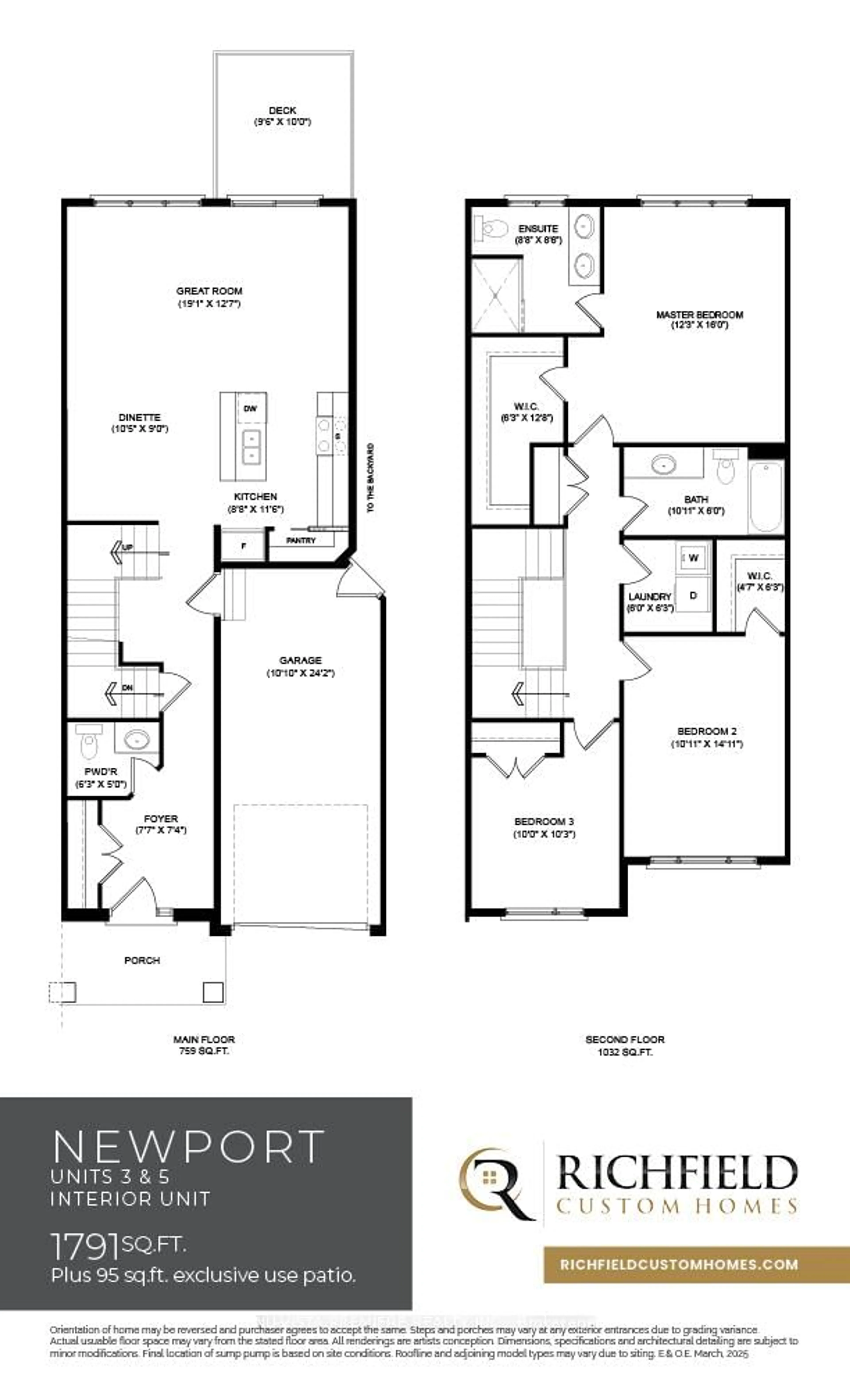 Floor plan for lot 94 Ontario St, Warwick Ontario N0M 2S0