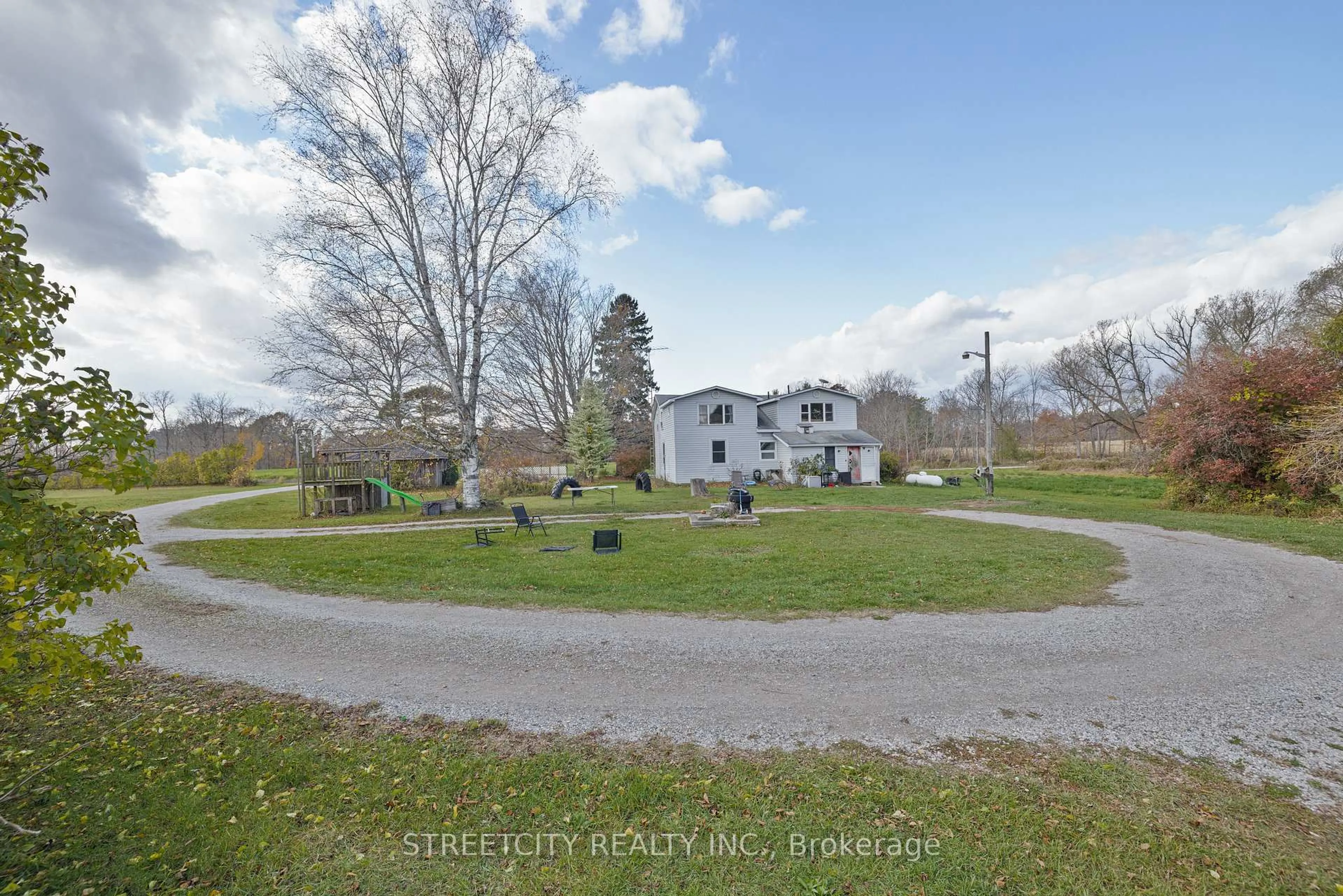 A pic from outside/outdoor area/front of a property/back of a property/a pic from drone, street for 9238 Sandytown Rd, Bayham Ontario N0J 1H0