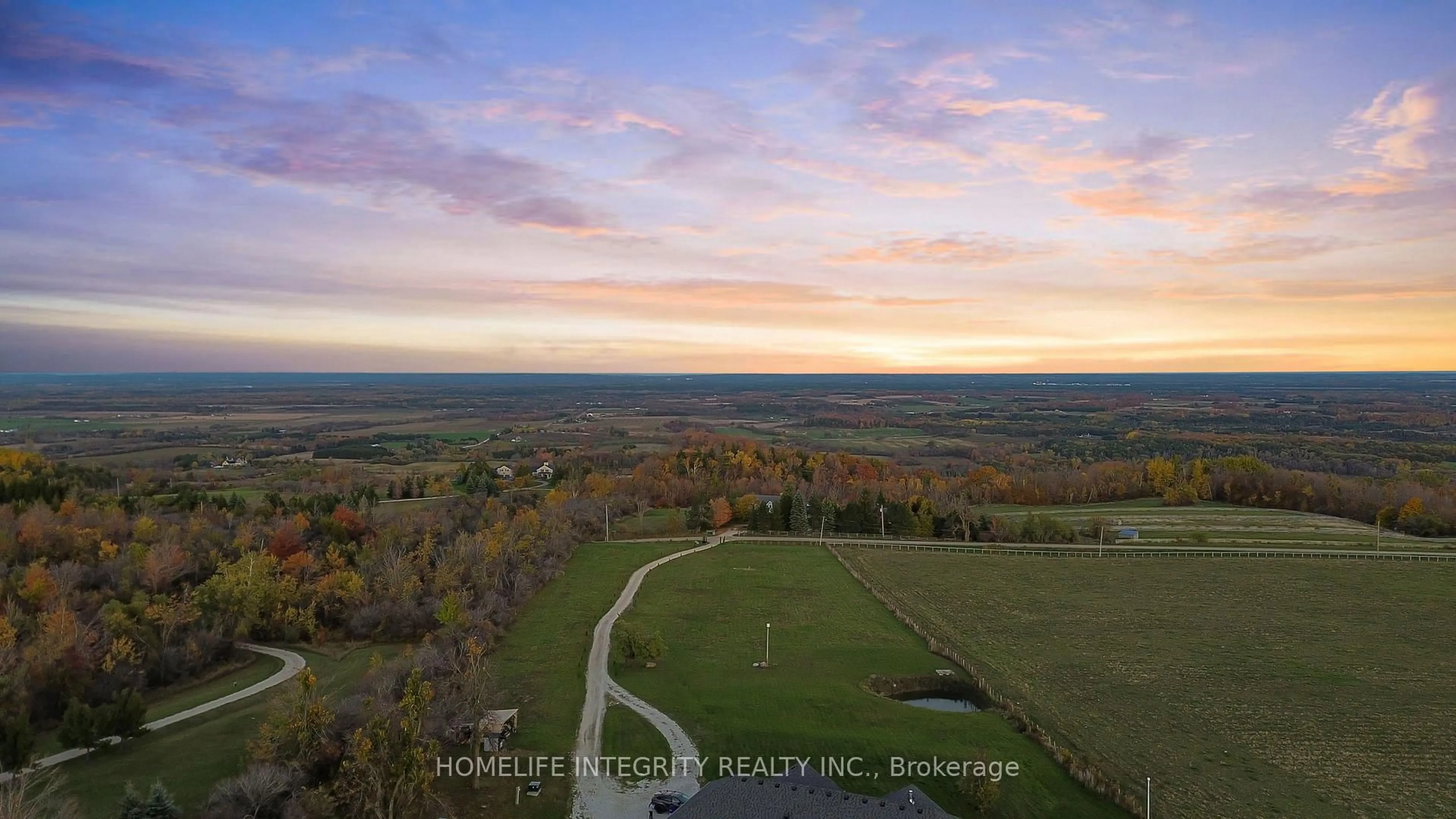 A pic from outside/outdoor area/front of a property/back of a property/a pic from drone, forest/trees view for 838722 4th Line, Mulmur Ontario L9V 0J7