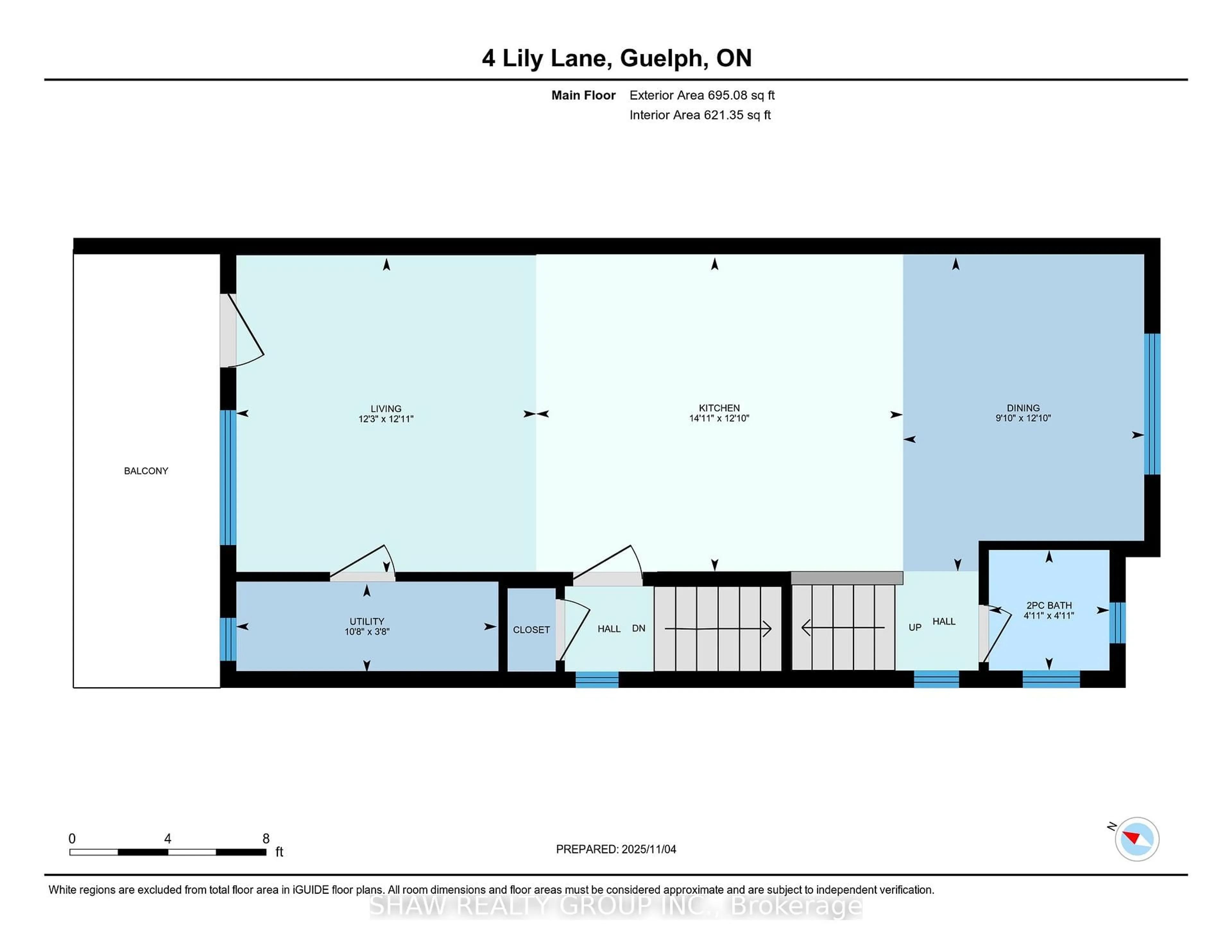Floor plan for 4 Lily Lane, Guelph Ontario N1L 0R2