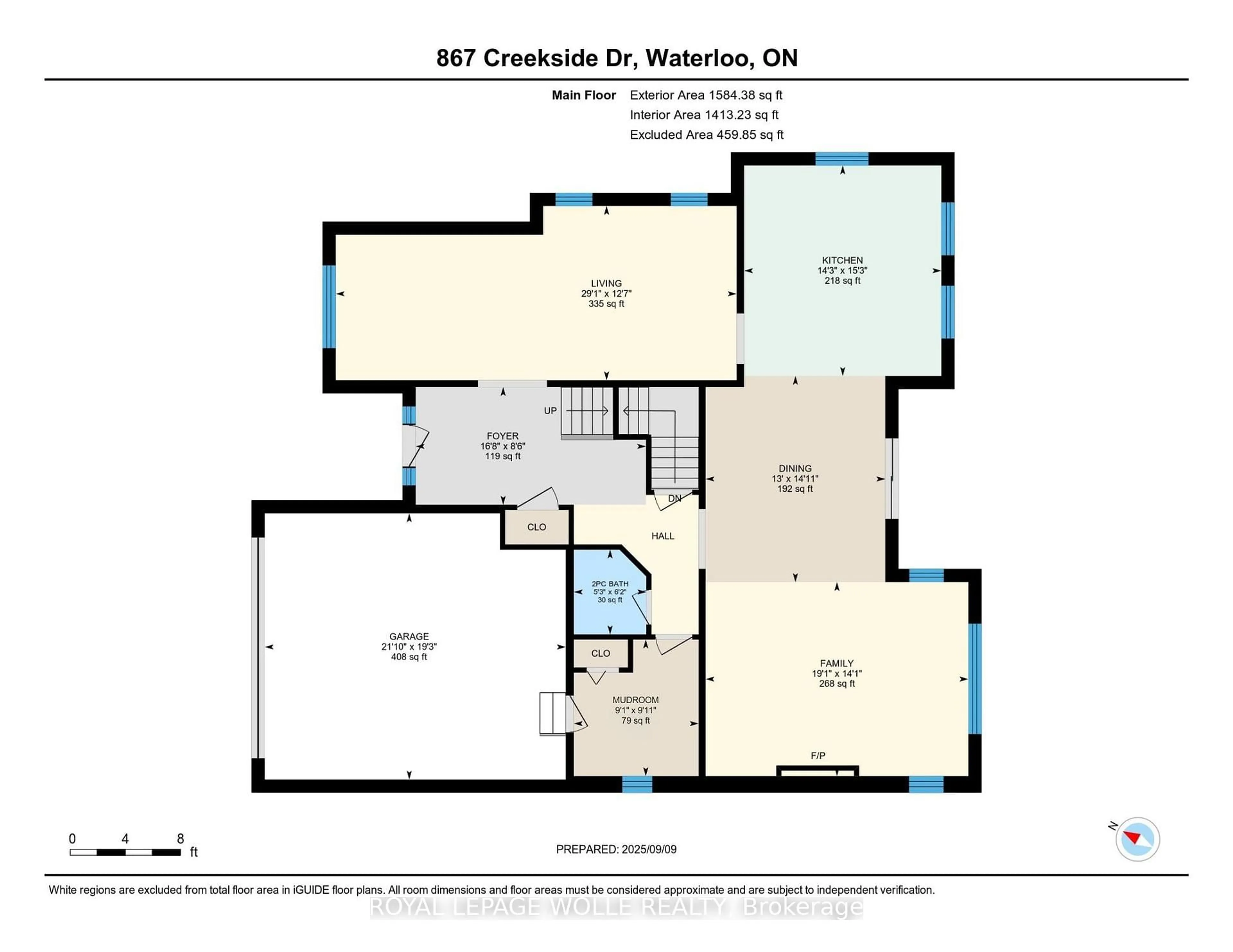 Floor plan for 867 Creekside Dr, Waterloo Ontario N2V 2S7