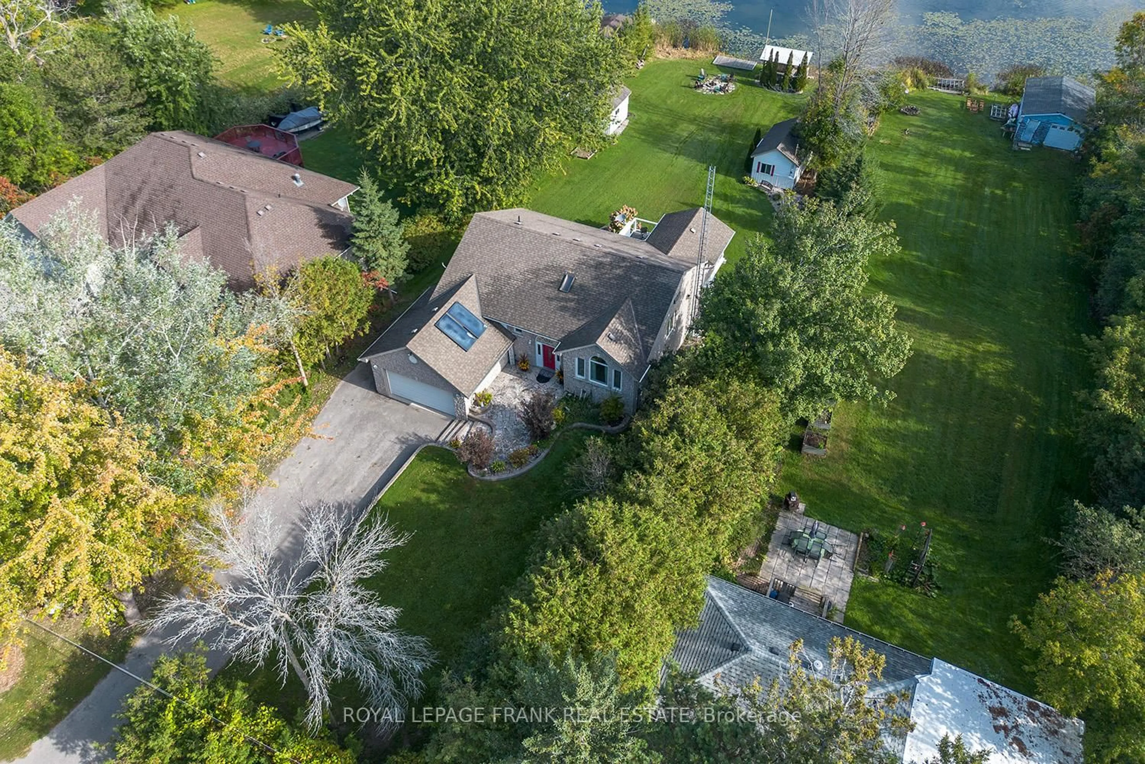 A pic from outside/outdoor area/front of a property/back of a property/a pic from drone, water/lake/river/ocean view for 25 Shelley Dr, Kawartha Lakes Ontario K0M 2C0