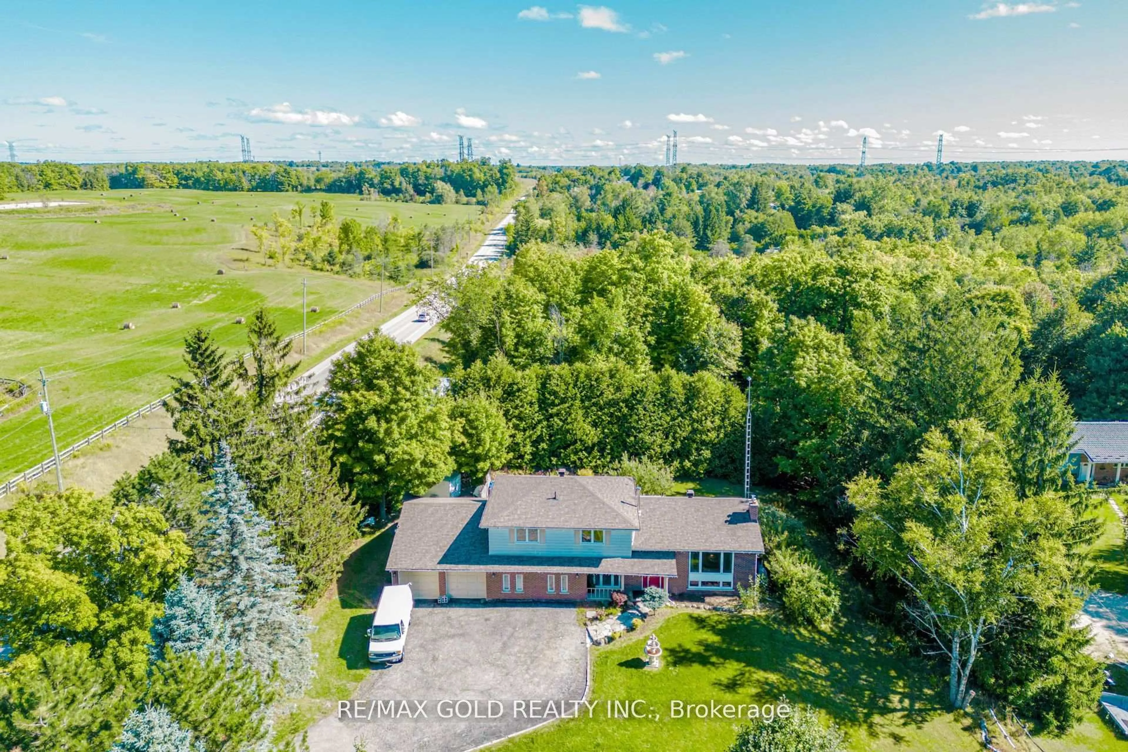A pic from outside/outdoor area/front of a property/back of a property/a pic from drone, water/lake/river/ocean view for 9109 Wellington Rd 50, Erin Ontario L7J 2L8