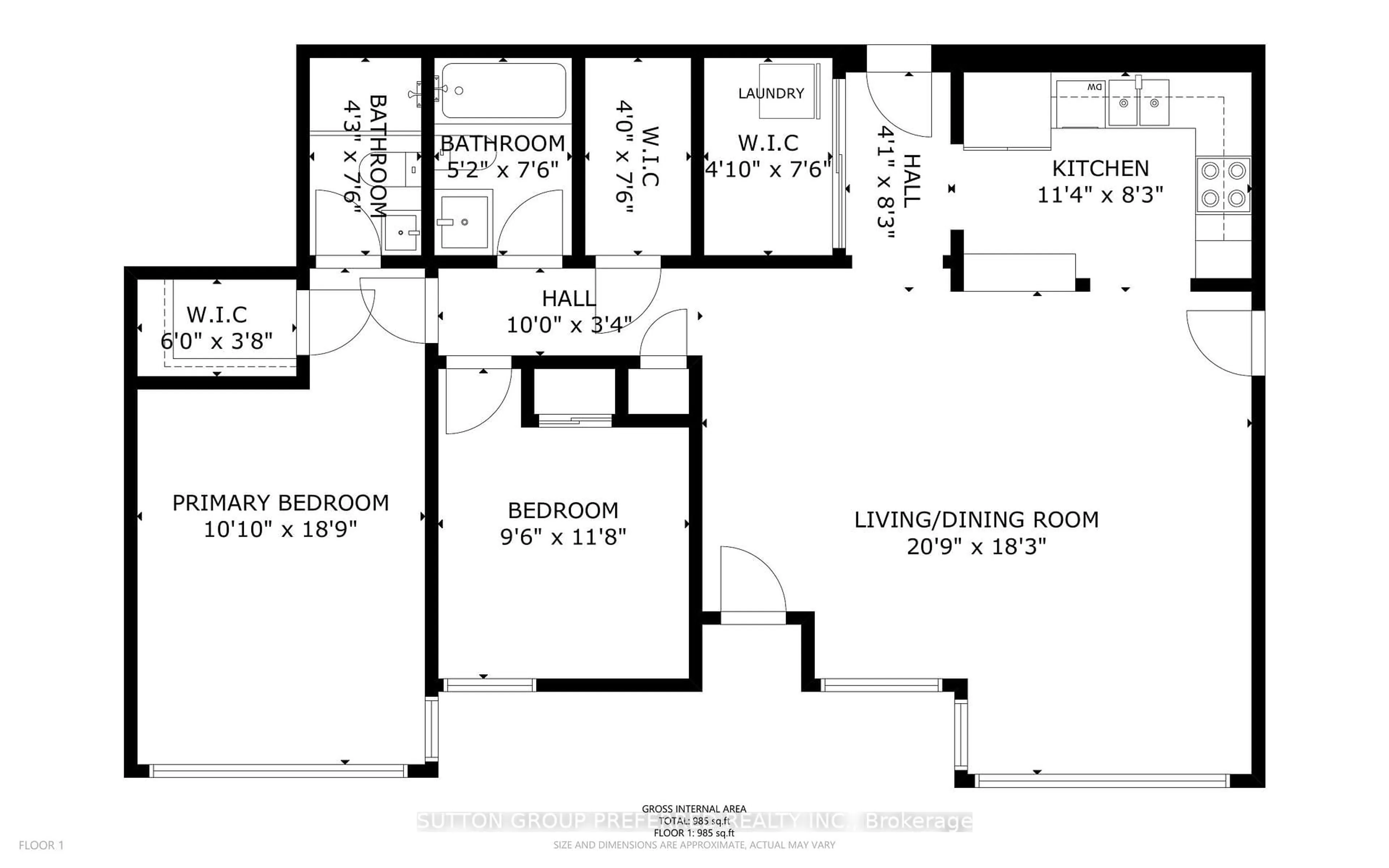 Floor plan for 744 Wonderland Rd #1201, London South Ontario N6K 4K3