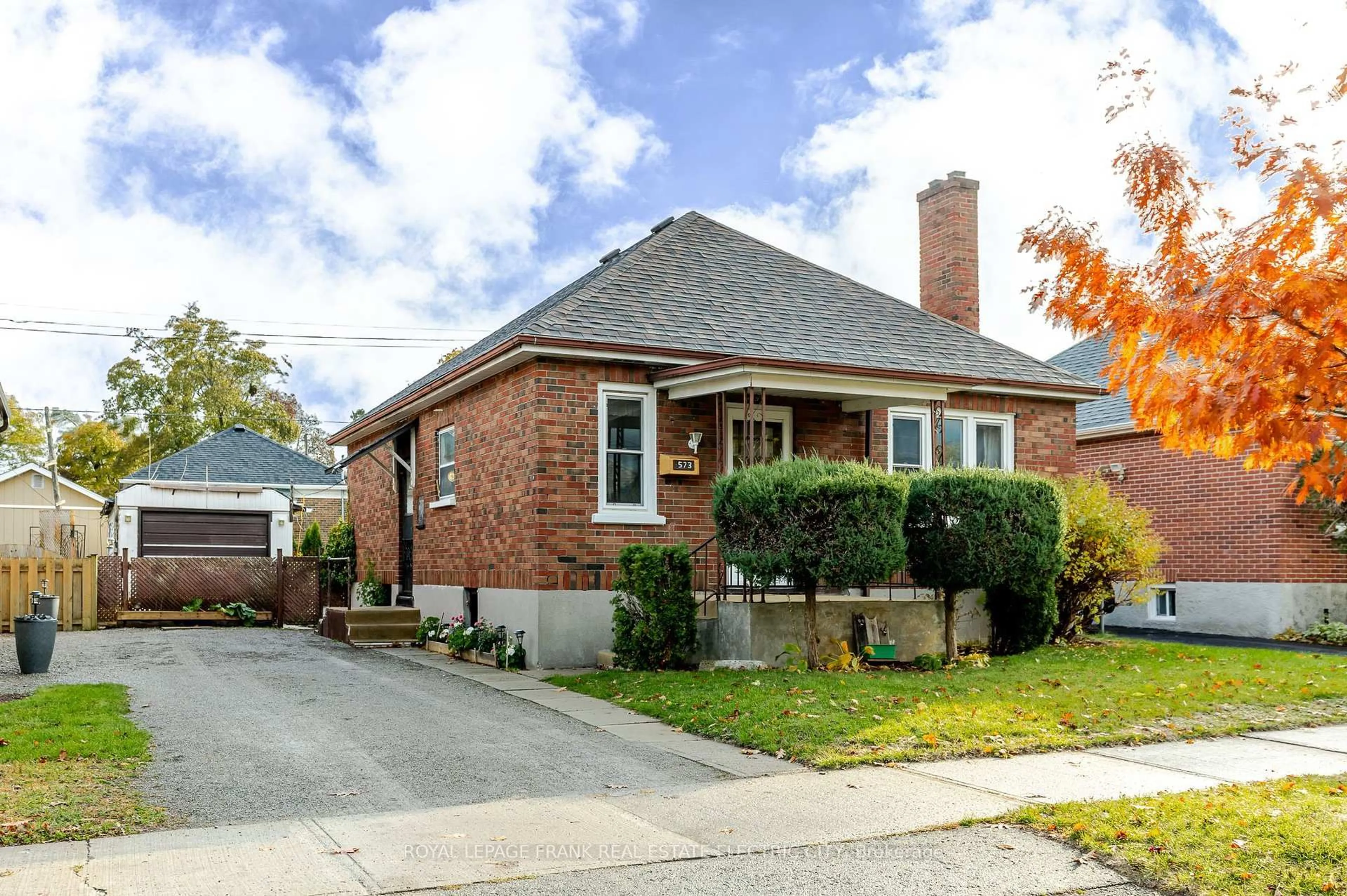 Home with brick exterior material, street for 573 McCannan Ave, Peterborough Ontario K9J 4J7