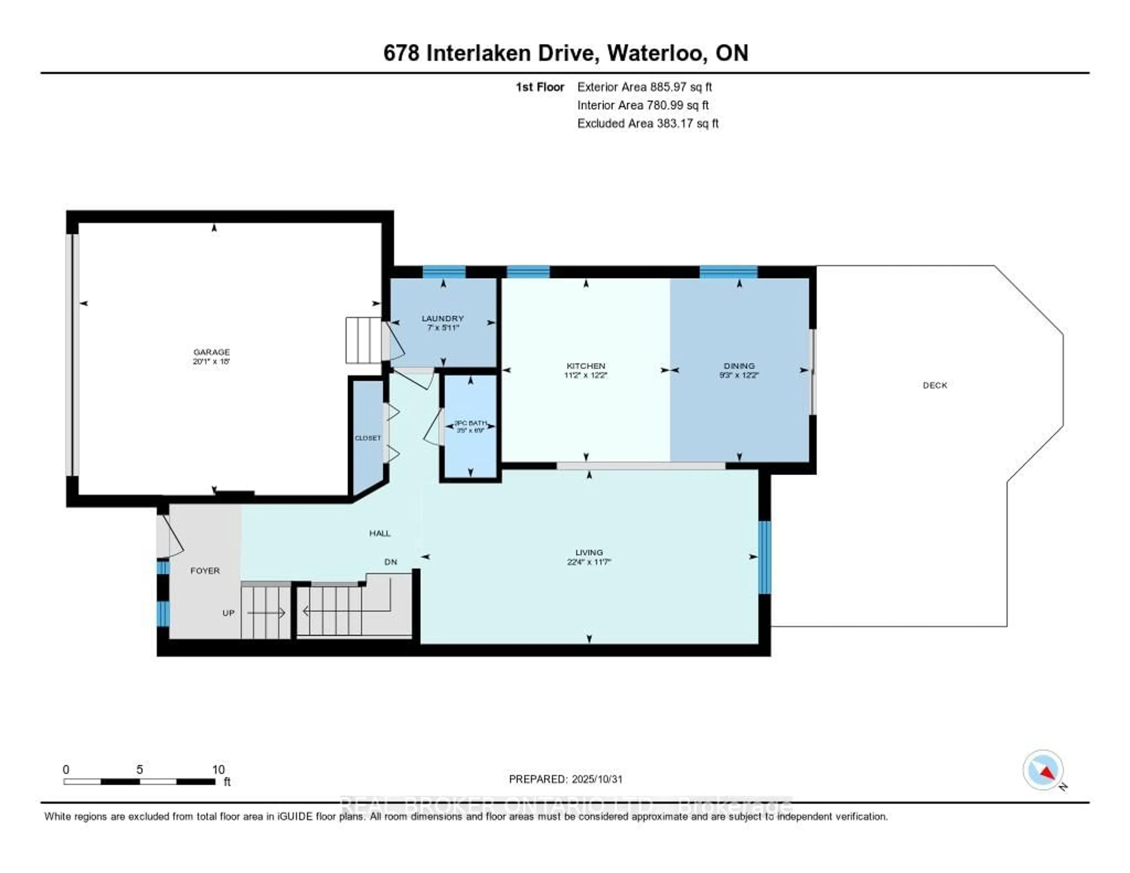 Floor plan for 678 Interlaken Dr, Waterloo Ontario N2T 2Y5