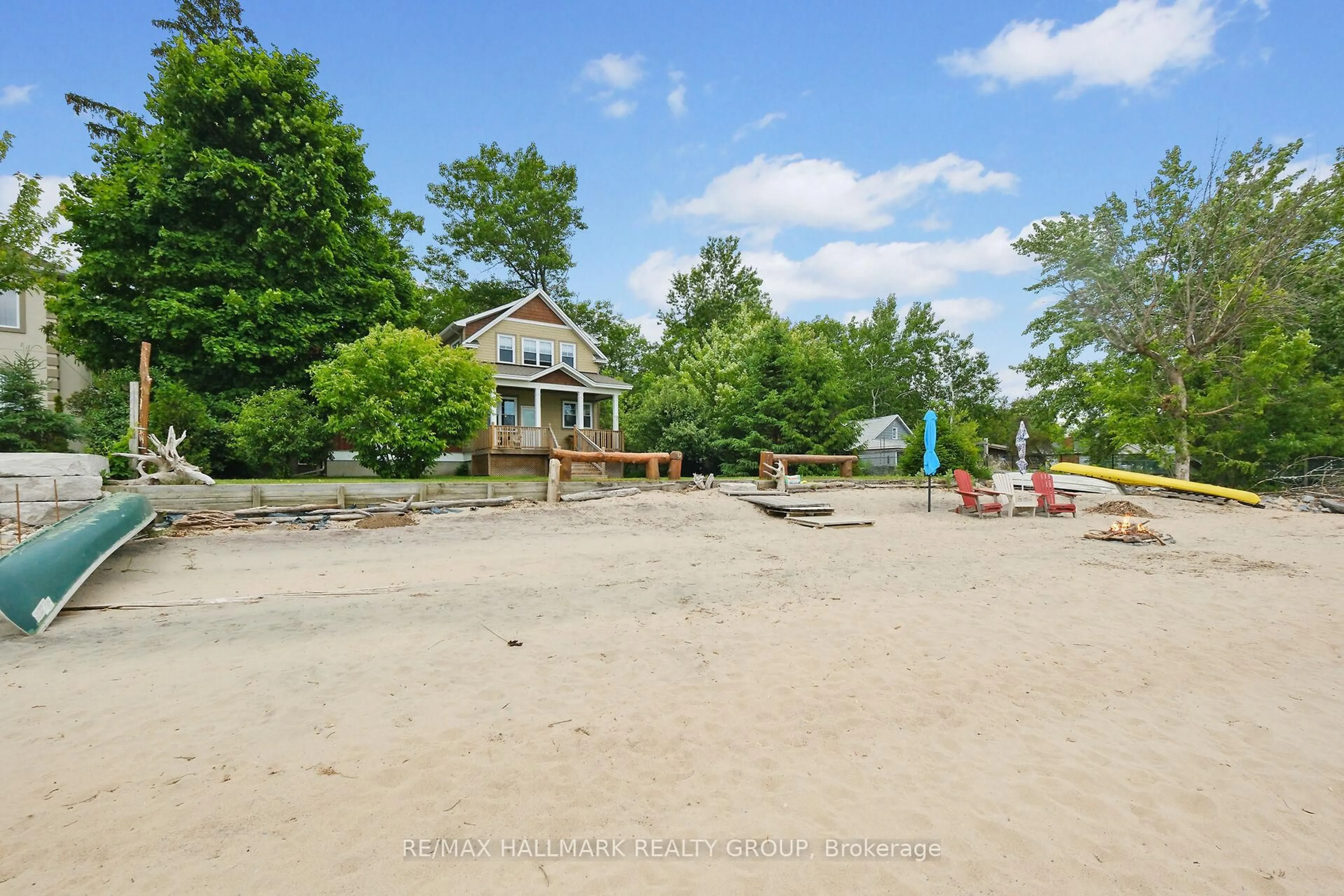 A pic from outside/outdoor area/front of a property/back of a property/a pic from drone, water/lake/river/ocean view for 500 Bayview Dr, Ottawa Ontario K0A 3M0