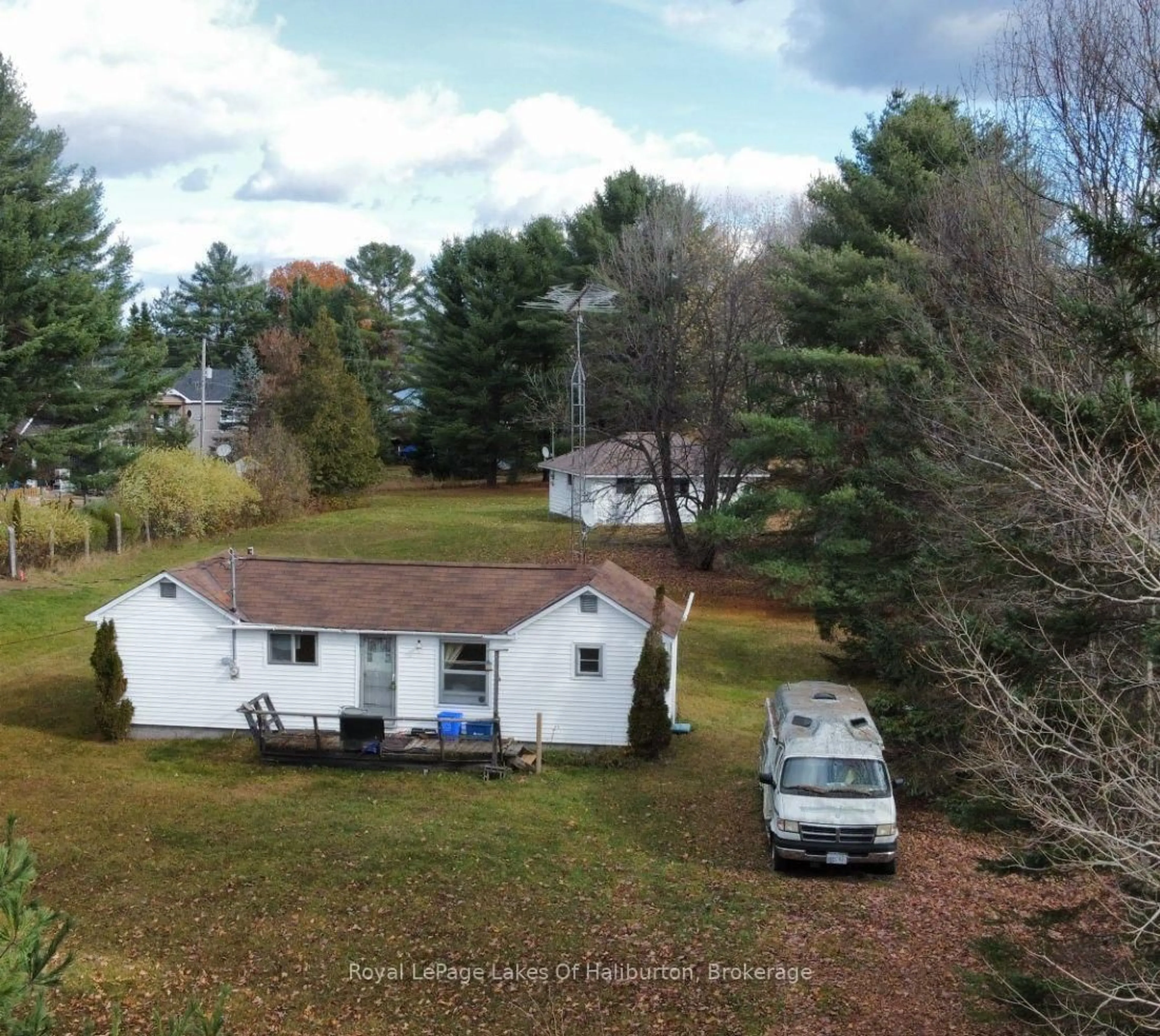 A pic from outside/outdoor area/front of a property/back of a property/a pic from drone, unknown for 1080 St. Peter's Rd, Algonquin Highlands Ontario K0M 1S0