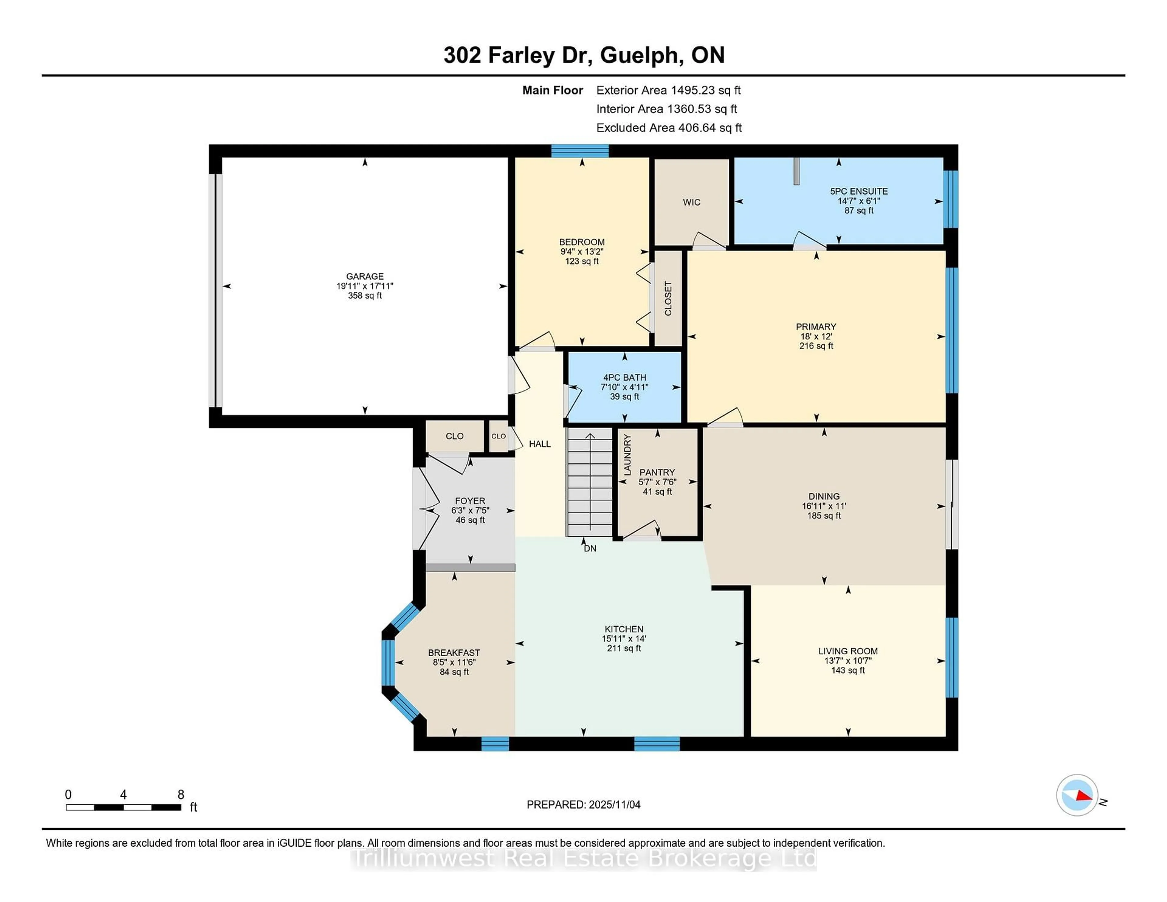 Floor plan for 302 Farley Dr, Guelph Ontario N1L 1N6