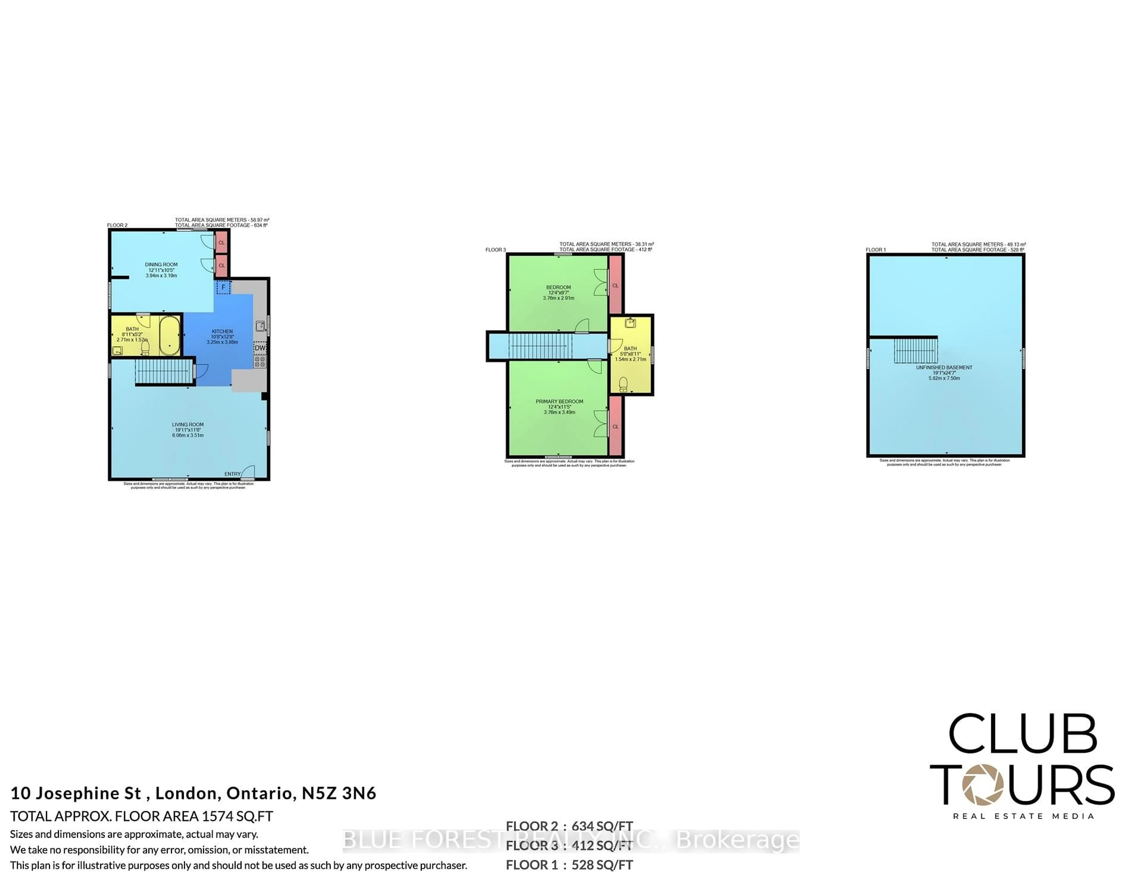 Floor plan for 10 Josephine St, London South Ontario N5Z 3N6