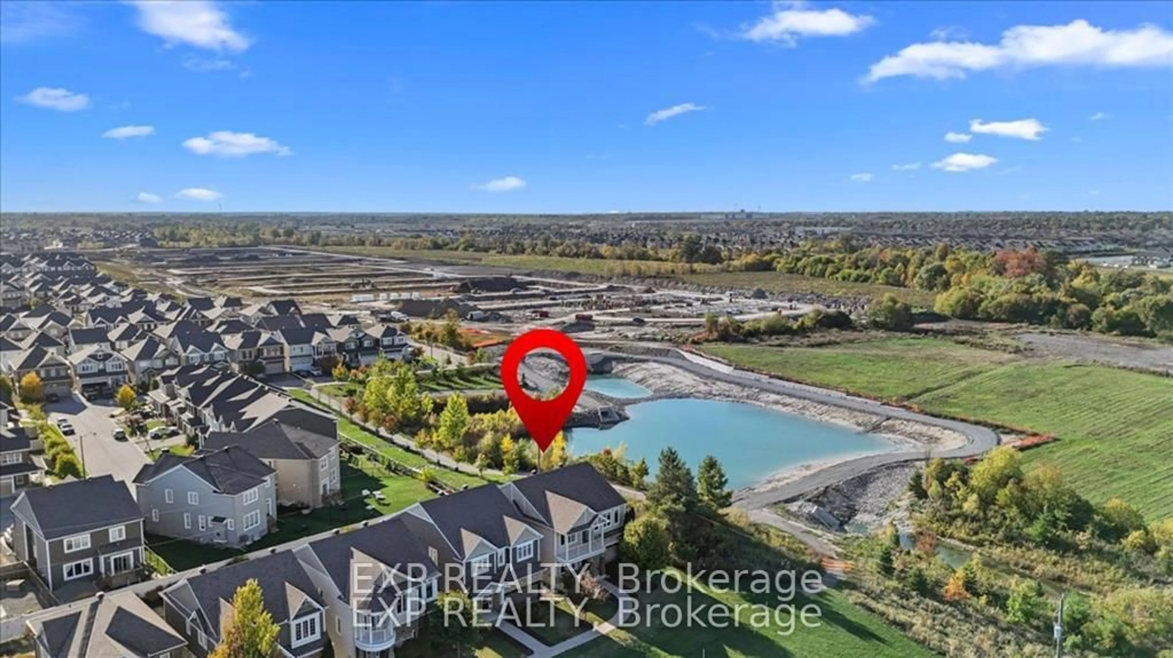 A pic from outside/outdoor area/front of a property/back of a property/a pic from drone, water/lake/river/ocean view for 2490 Half Moon Bay Rd, Ottawa Ontario K2J 4H7