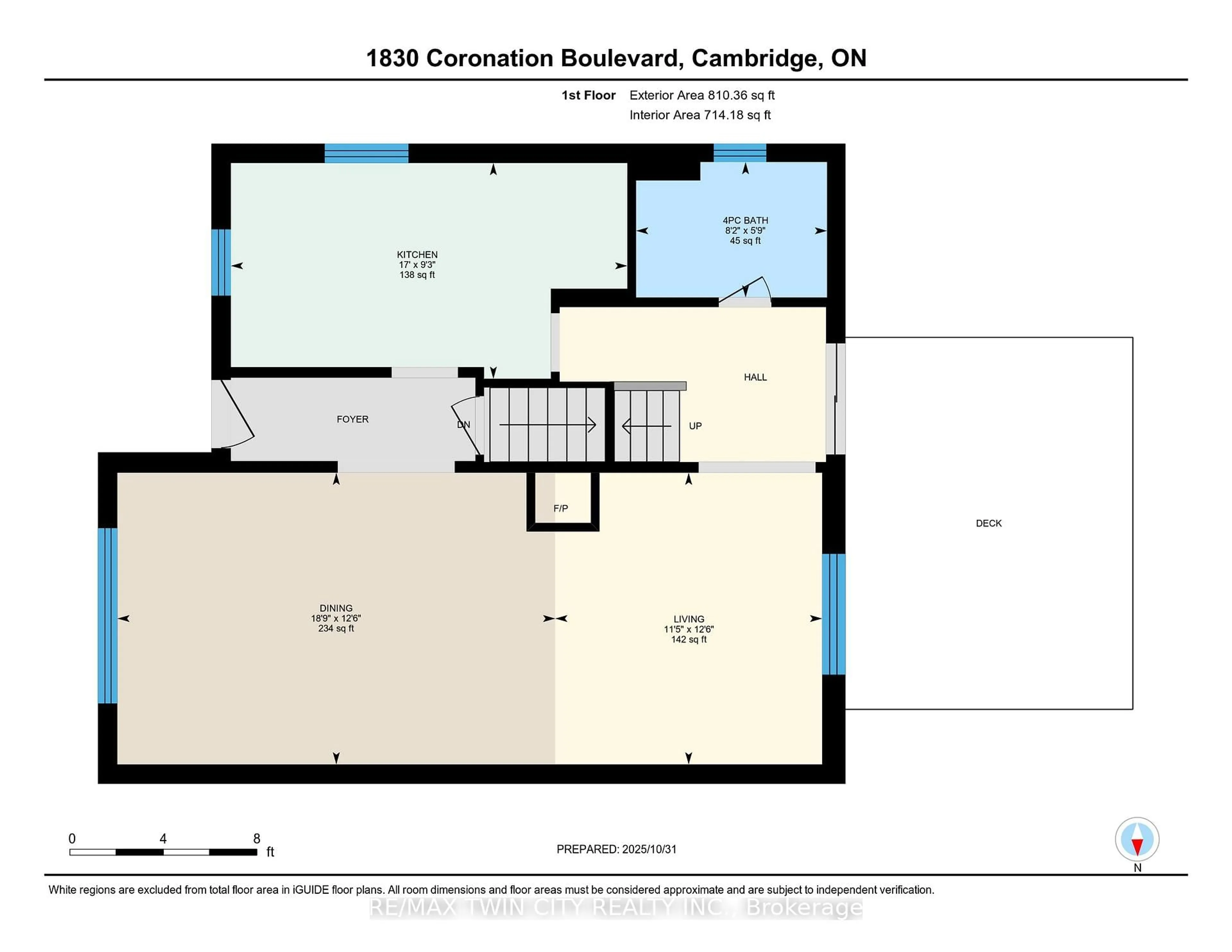 Floor plan for 1830 Coronation Blvd, Cambridge Ontario N3H 3R9