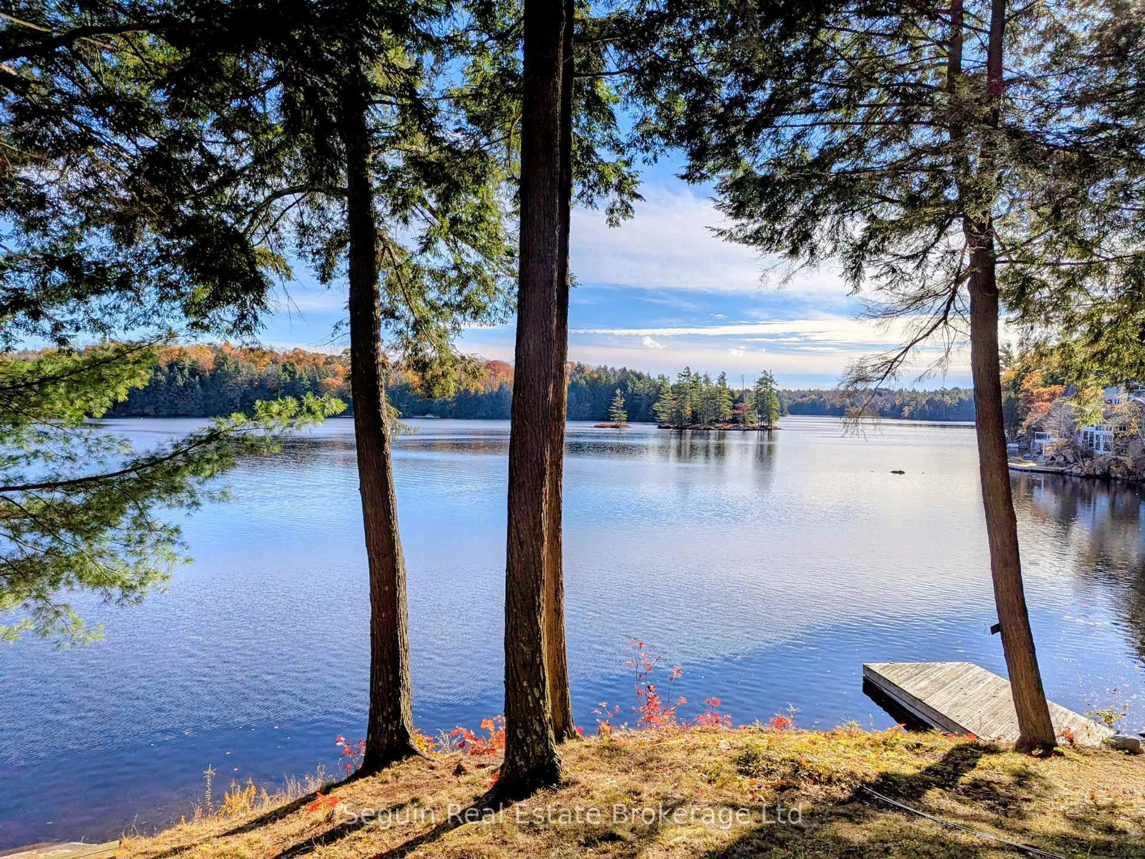 A pic from outside/outdoor area/front of a property/back of a property/a pic from drone, water/lake/river/ocean view for 24 South Fork Rd, The Archipelago Ontario P2A 0B7