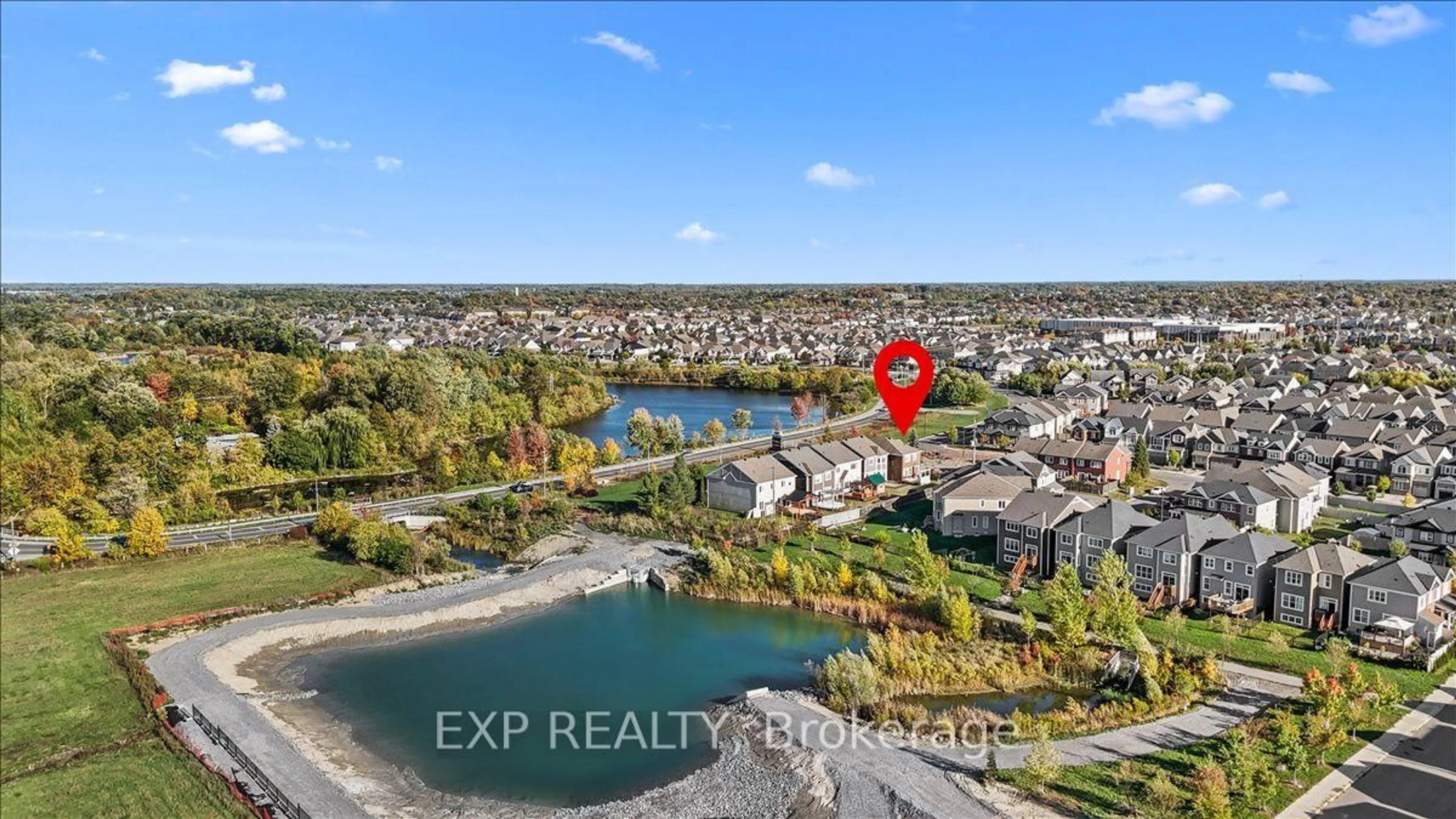 A pic from outside/outdoor area/front of a property/back of a property/a pic from drone, water/lake/river/ocean view for 2498 Half Moon Rd, Ottawa Ontario K2J 4H7