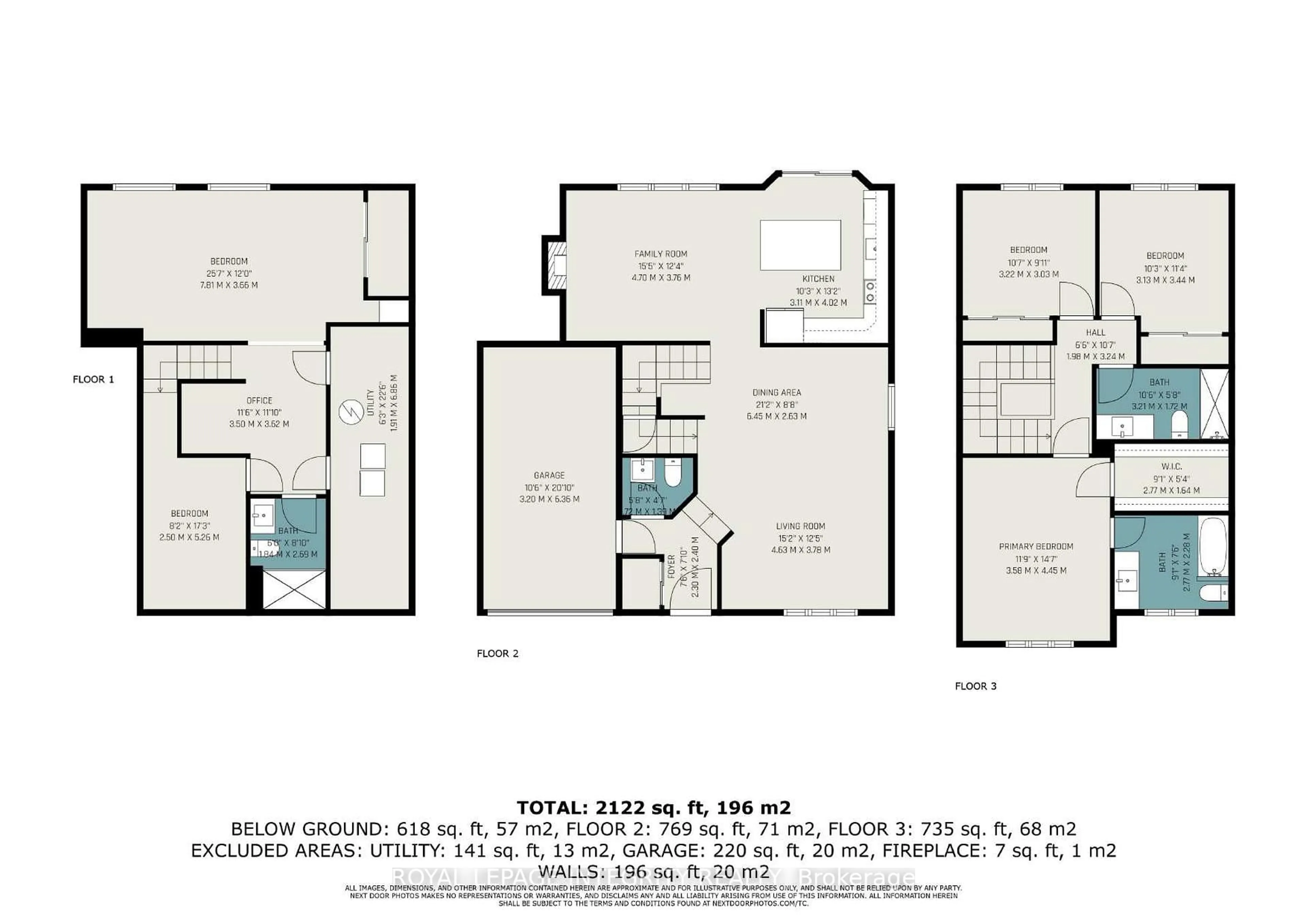 Floor plan for 25 Berry Glen St, Ottawa Ontario K2G 7A5