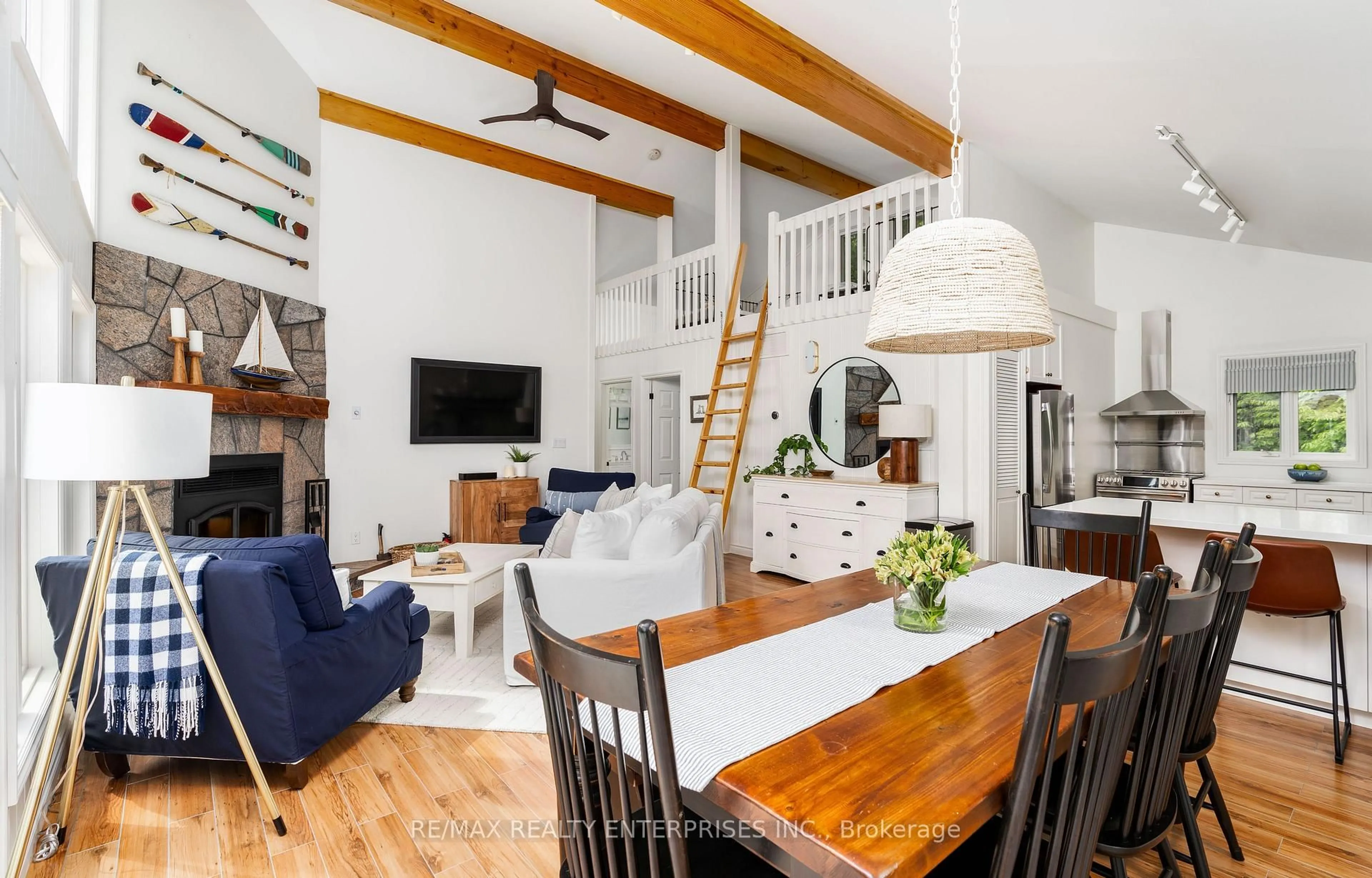 Open concept kitchen, wood/laminate floor for 140 Rachels Lane, Huntsville Ontario P1H 2J2