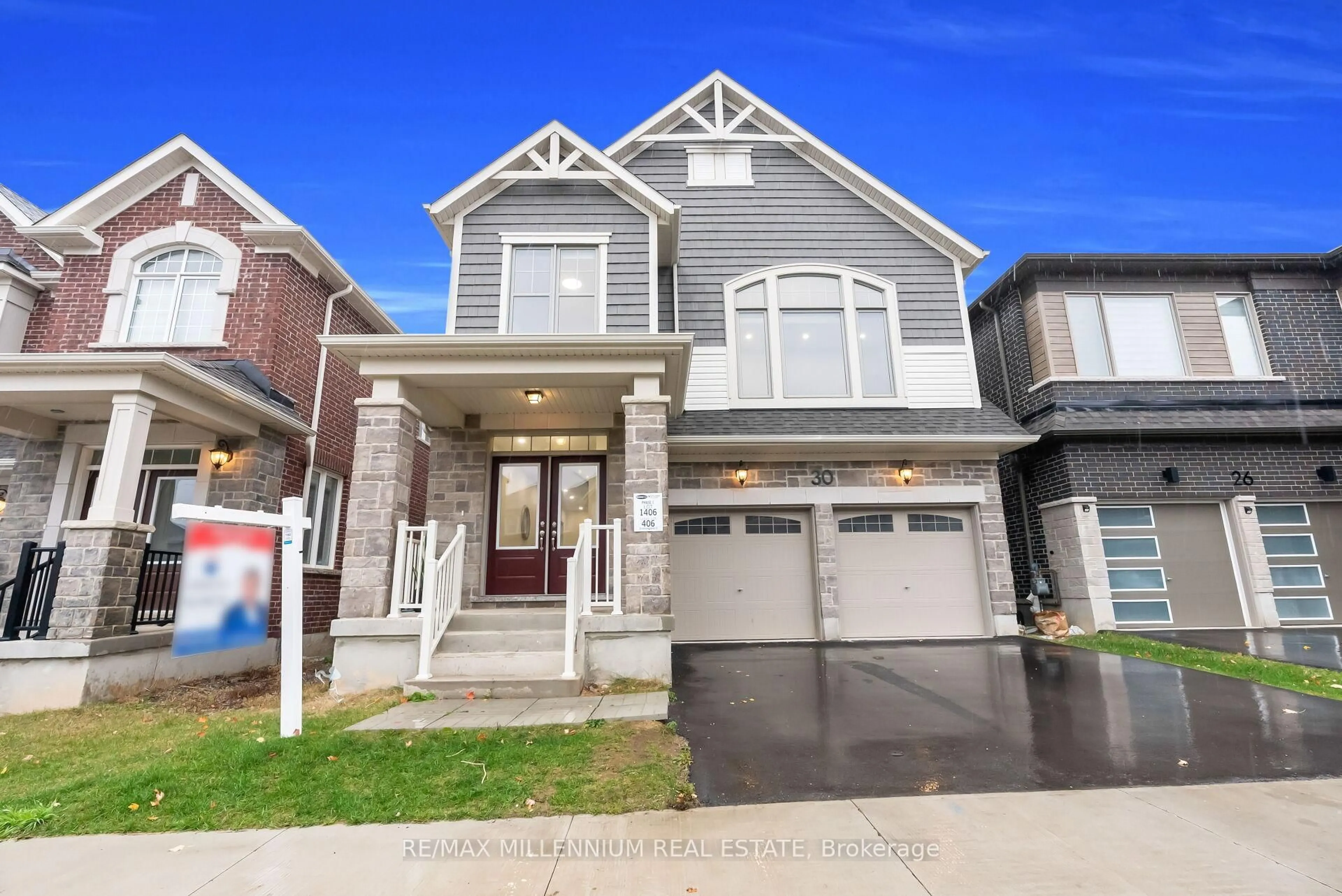 Home with brick exterior material, street for 30 Hammermeister St, Kitchener Ontario N2R 0T2