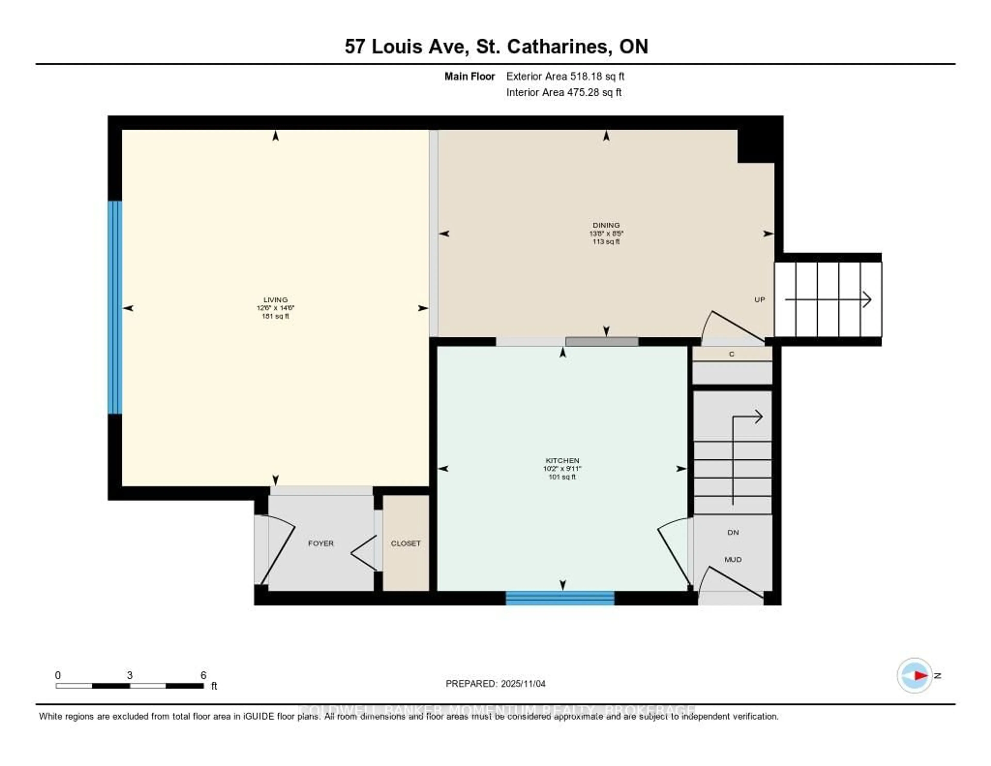 Floor plan for 57 Louis Ave, St. Catharines Ontario L2M 2N4