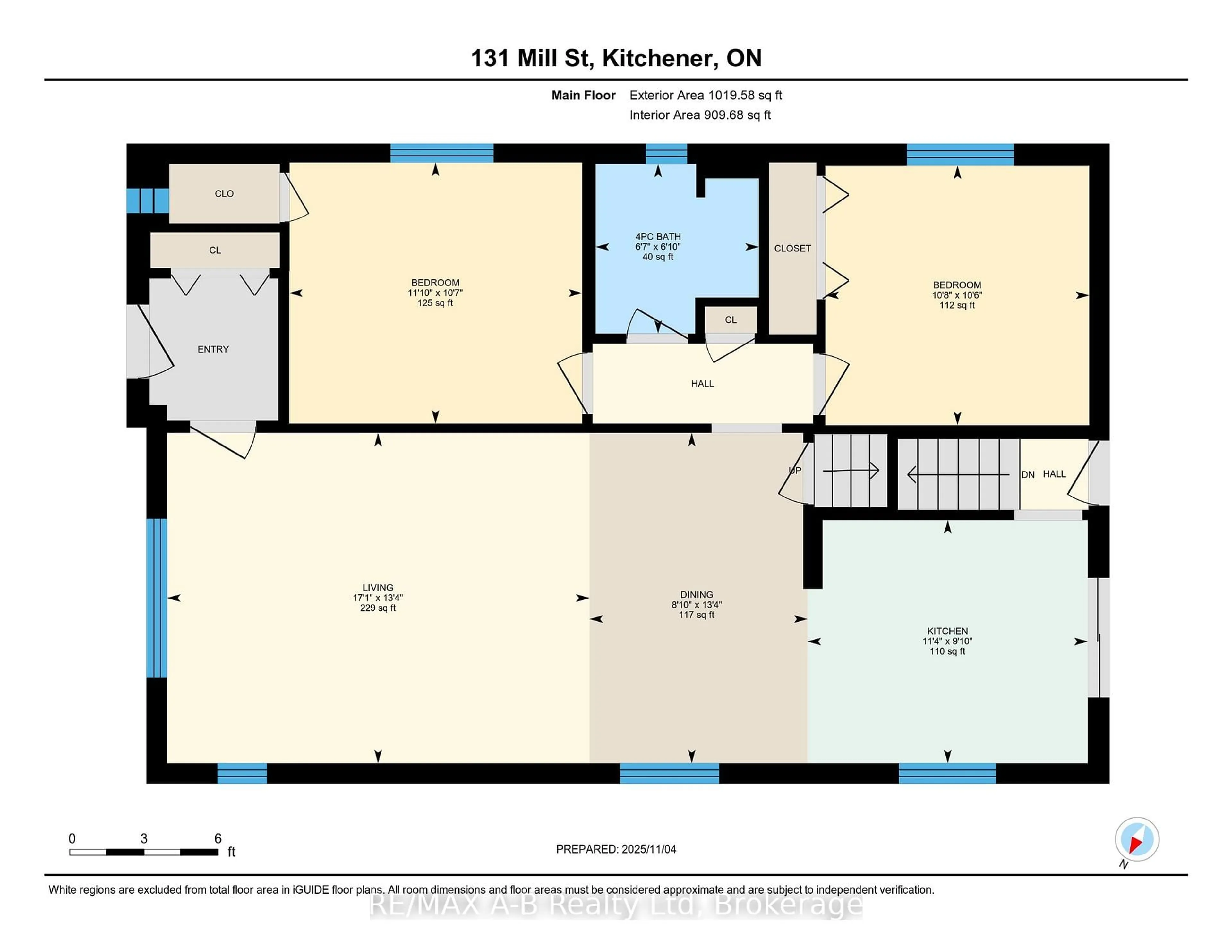 Floor plan for 131 Mill St, Kitchener Ontario N2M 3P7