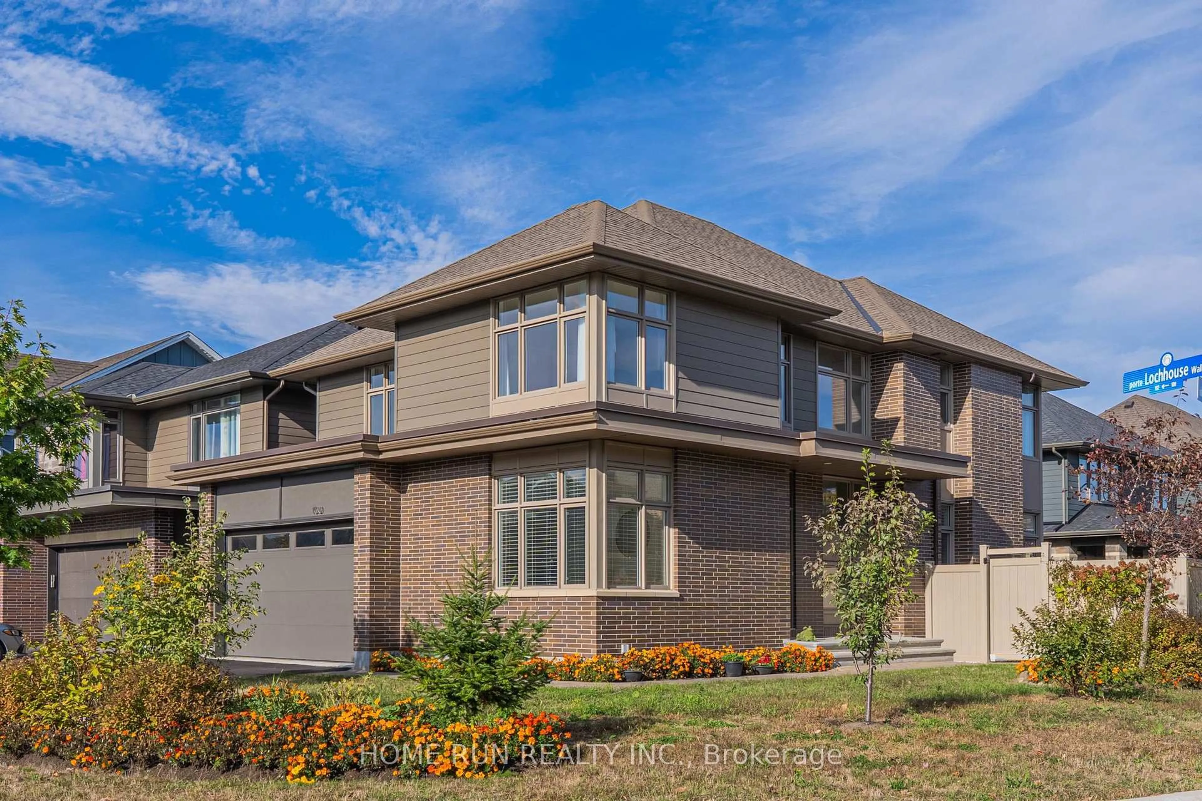 Home with brick exterior material, street for 100 Lochhouse Walk, Ottawa Ontario K2J 6A4