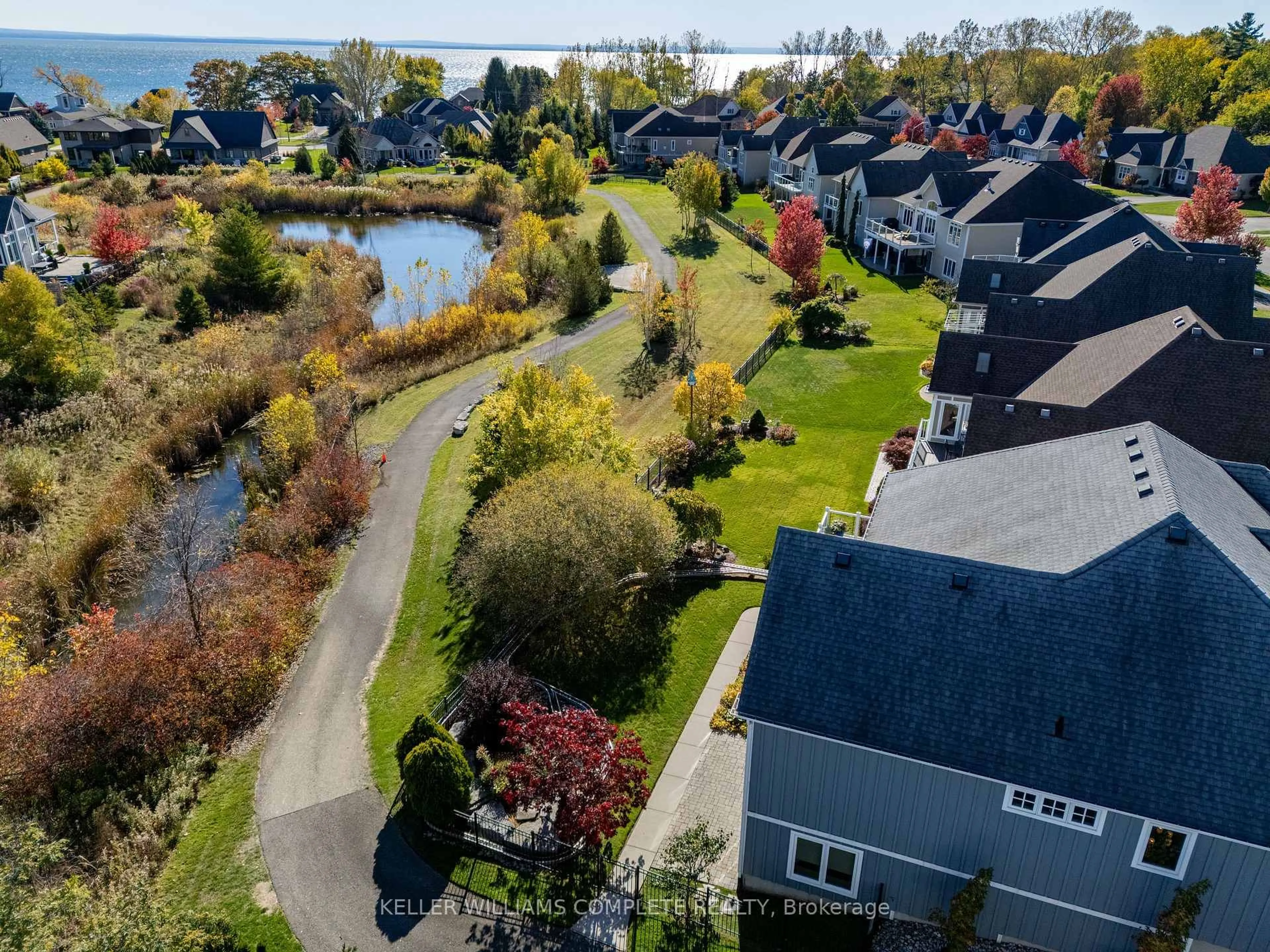 A pic from outside/outdoor area/front of a property/back of a property/a pic from drone, water/lake/river/ocean view for 110 Sunrise Crt, Fort Erie Ontario L0S 1N0