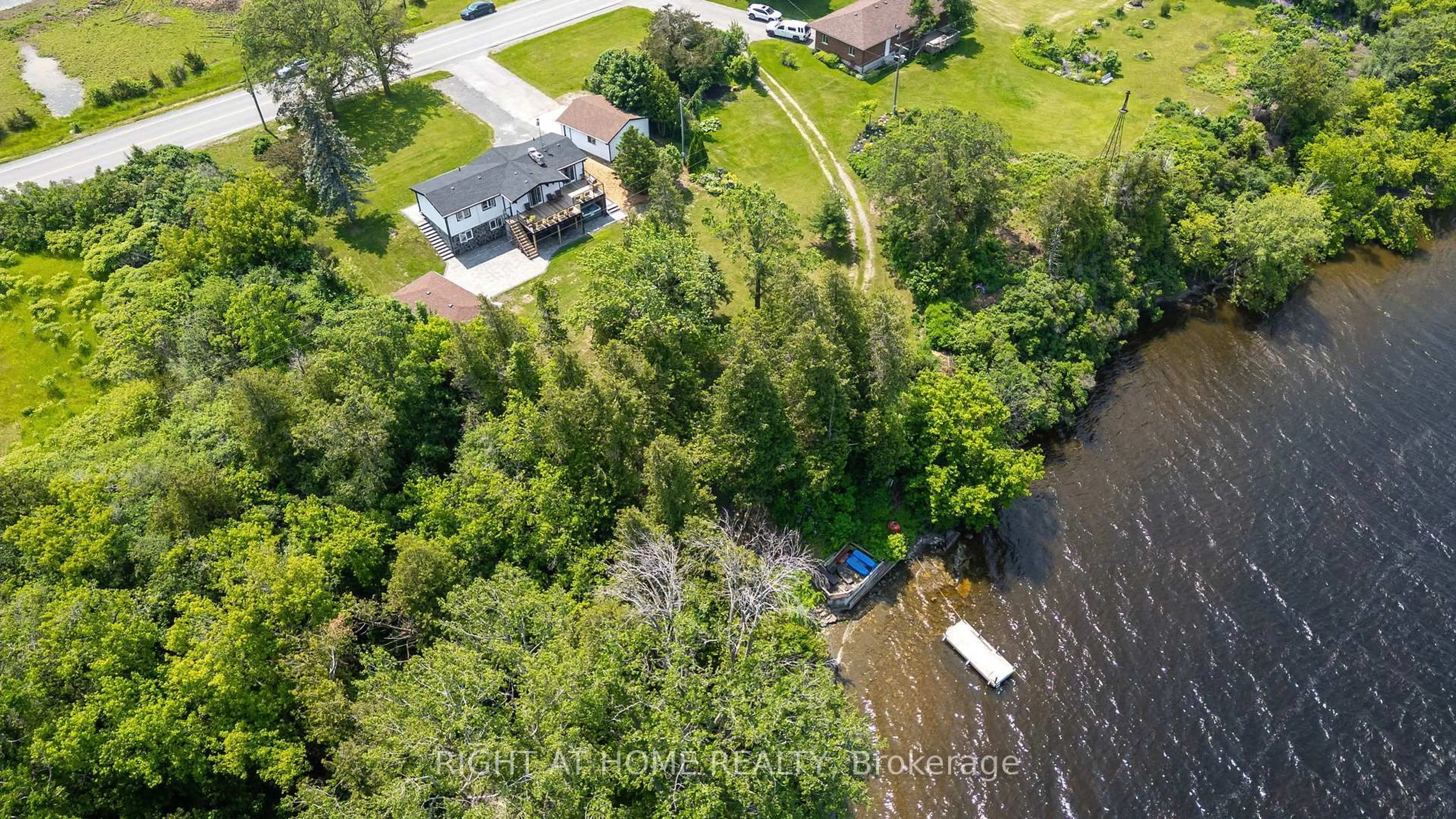 A pic from outside/outdoor area/front of a property/back of a property/a pic from drone, water/lake/river/ocean view for 4670 COUNTY ROAD 1 Rd, Prince Edward County Ontario K0K 1T0