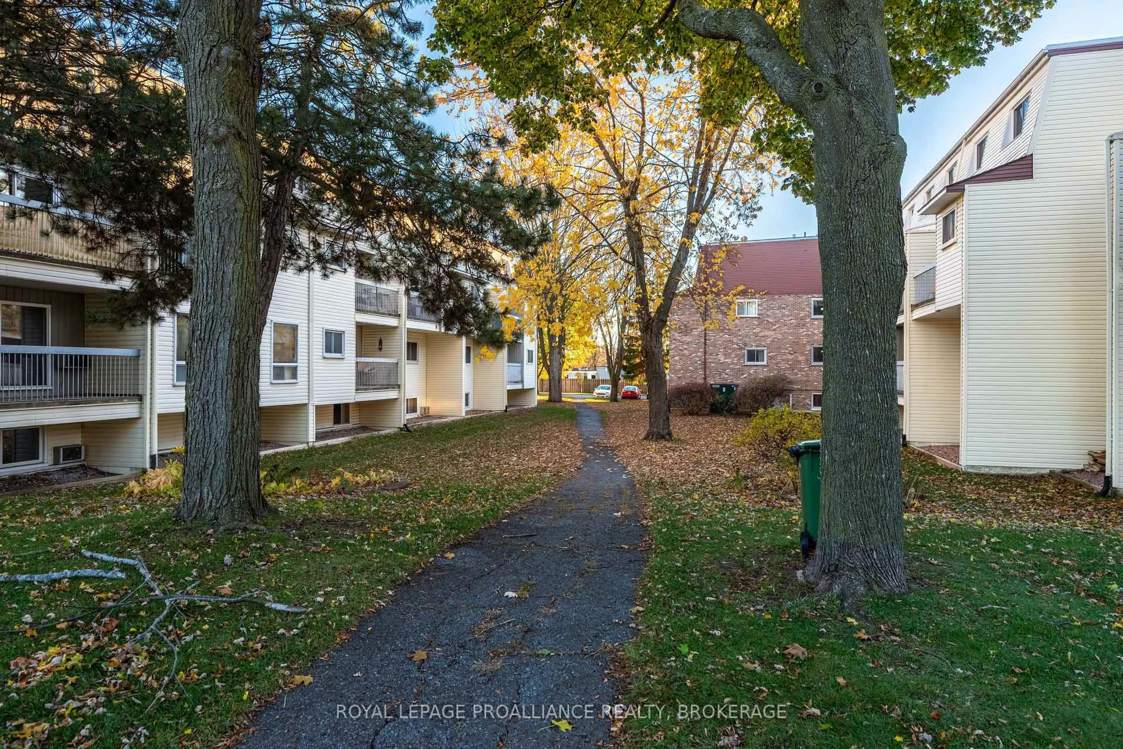 Patio, street for 845 Milford Dr #203, Kingston Ontario K7P 1A7