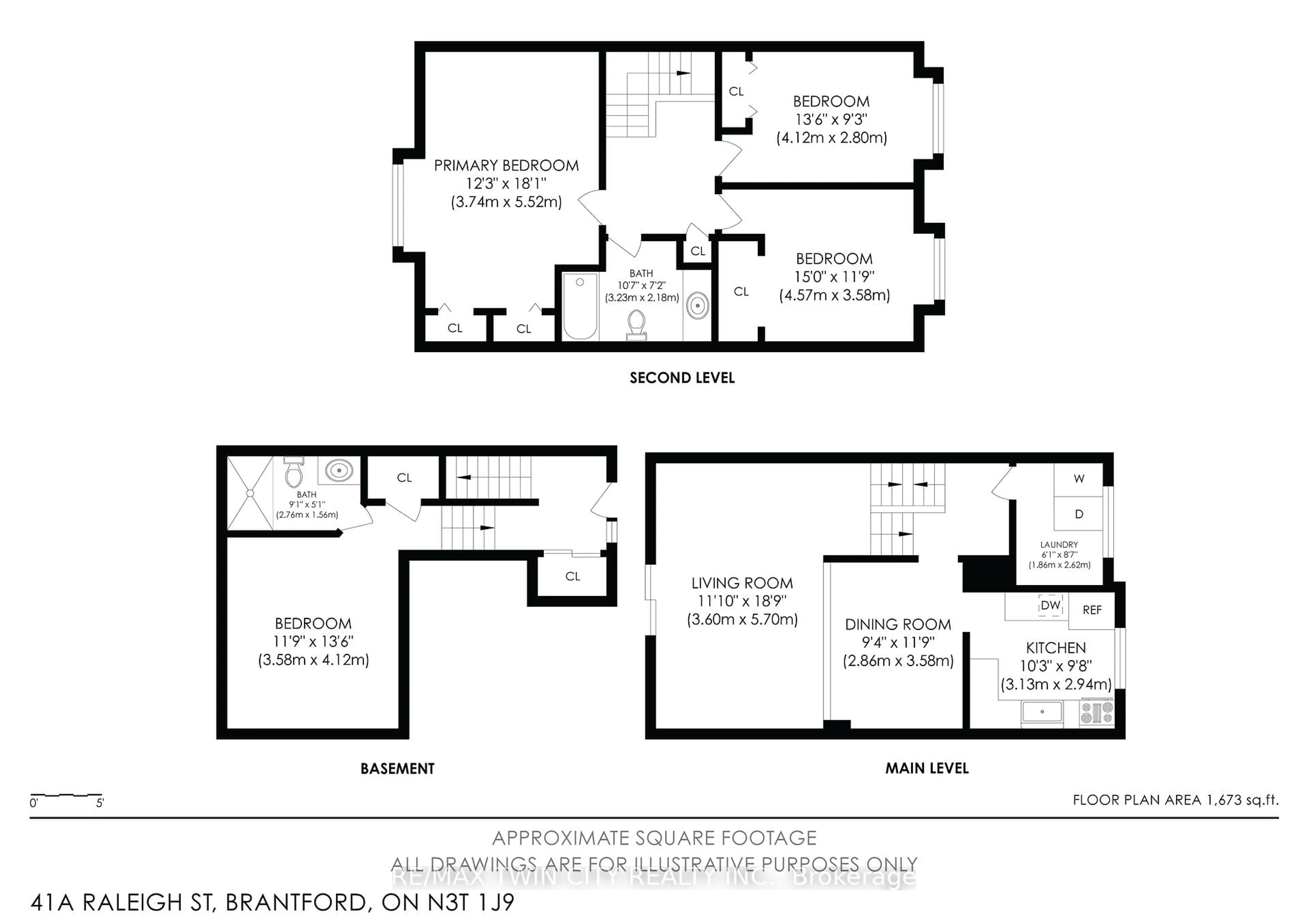 Floor plan for 41 Raleigh St #A, Brantford Ontario N3T 1J9