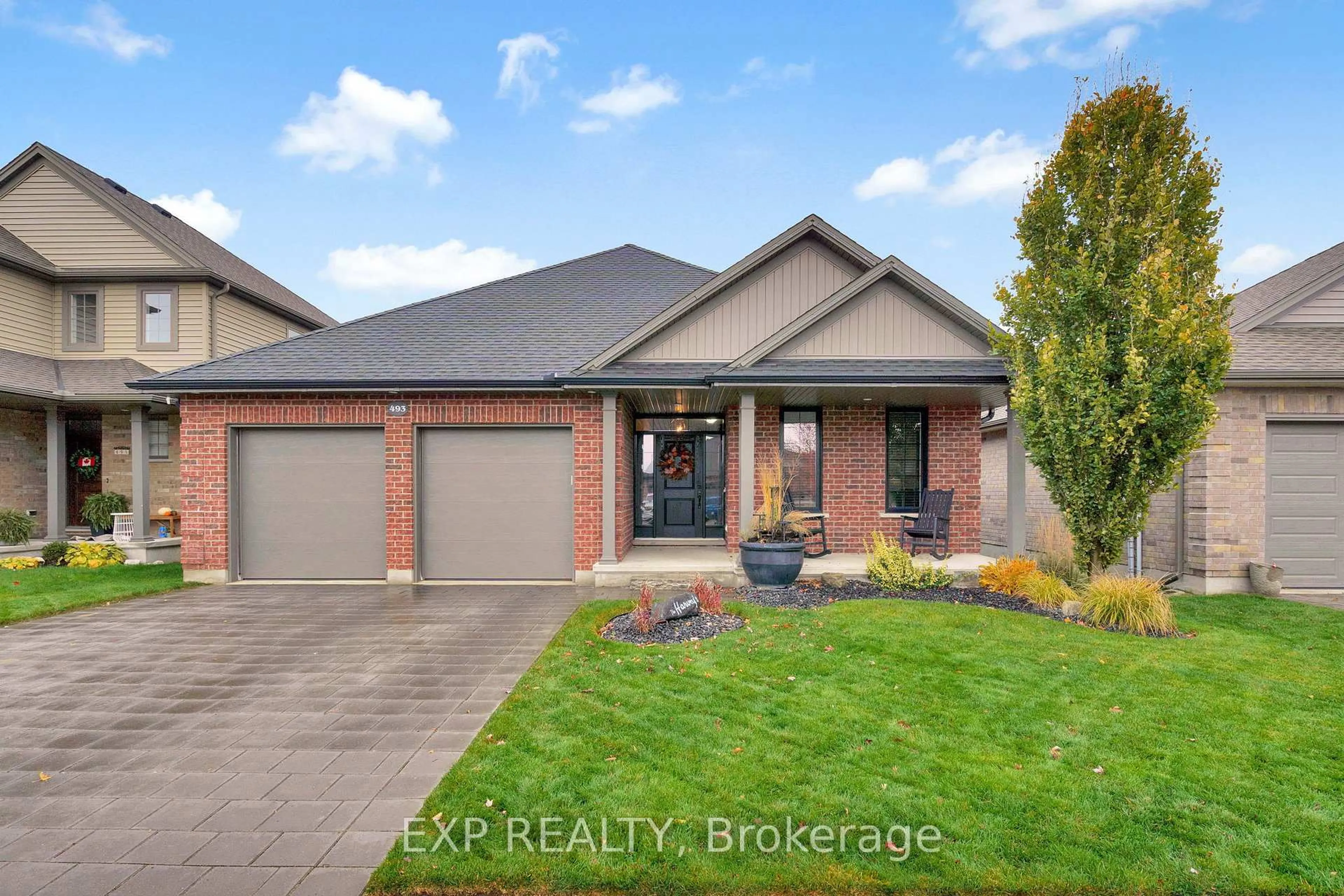 Home with brick exterior material, street for 493 Bennett Cres, Strathroy-Caradoc Ontario N0L 1W0