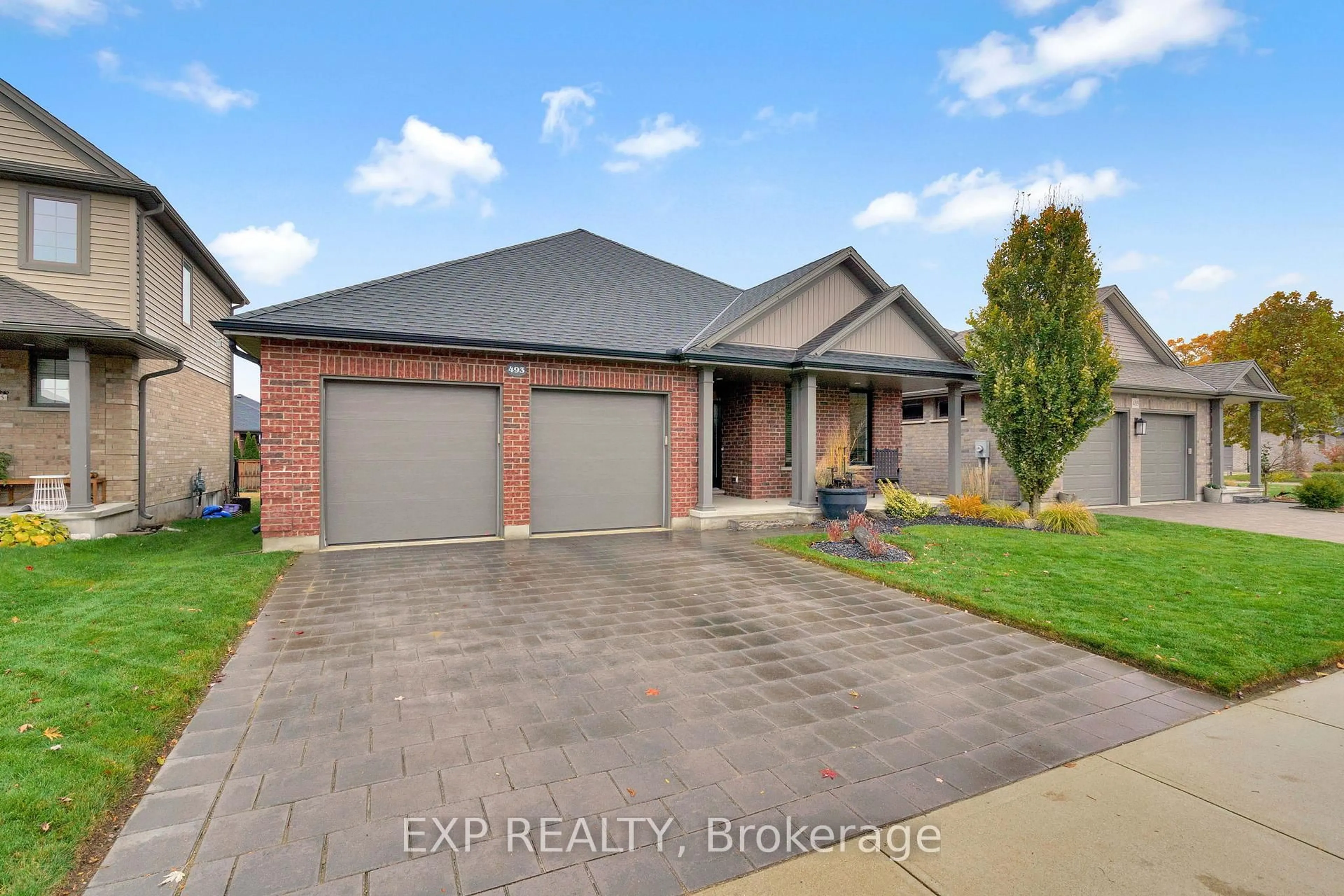 Home with brick exterior material, street for 493 Bennett Cres, Strathroy-Caradoc Ontario N0L 1W0