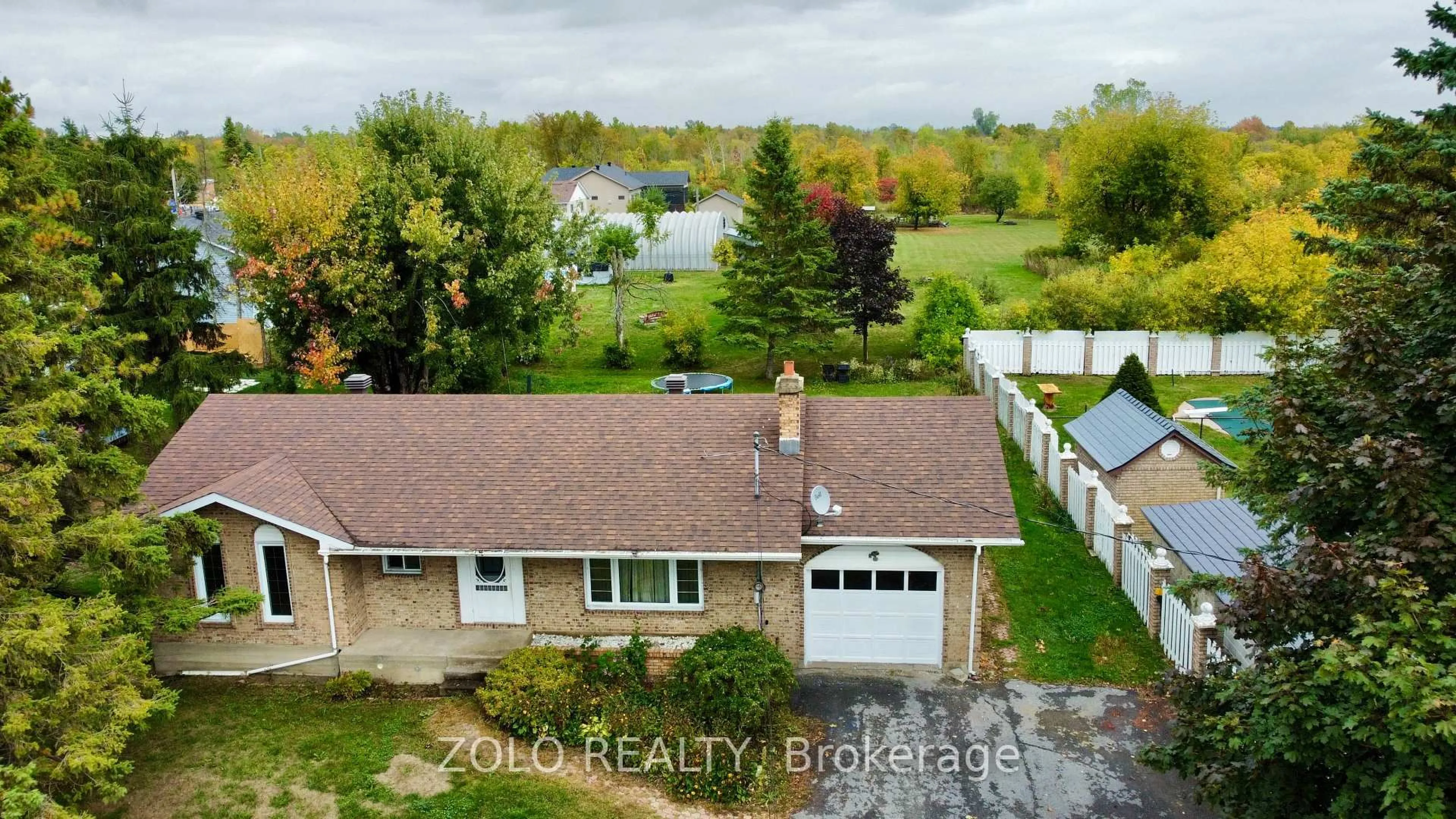 A pic from outside/outdoor area/front of a property/back of a property/a pic from drone, water/lake/river/ocean view for 5547 138 Highway, South Stormont Ontario K0C 1P0