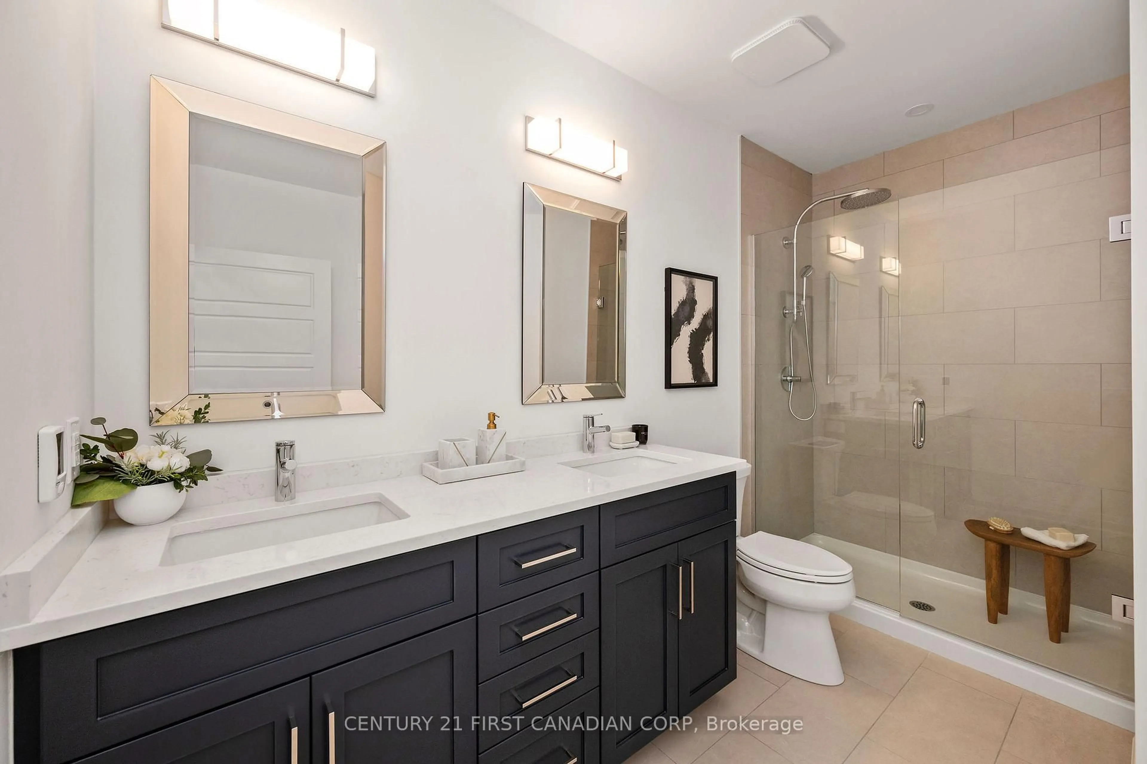 Contemporary bathroom, ceramic/tile floor for 1975 FOUNTAIN GRASS Dr #110, London South Ontario N6K 4P9