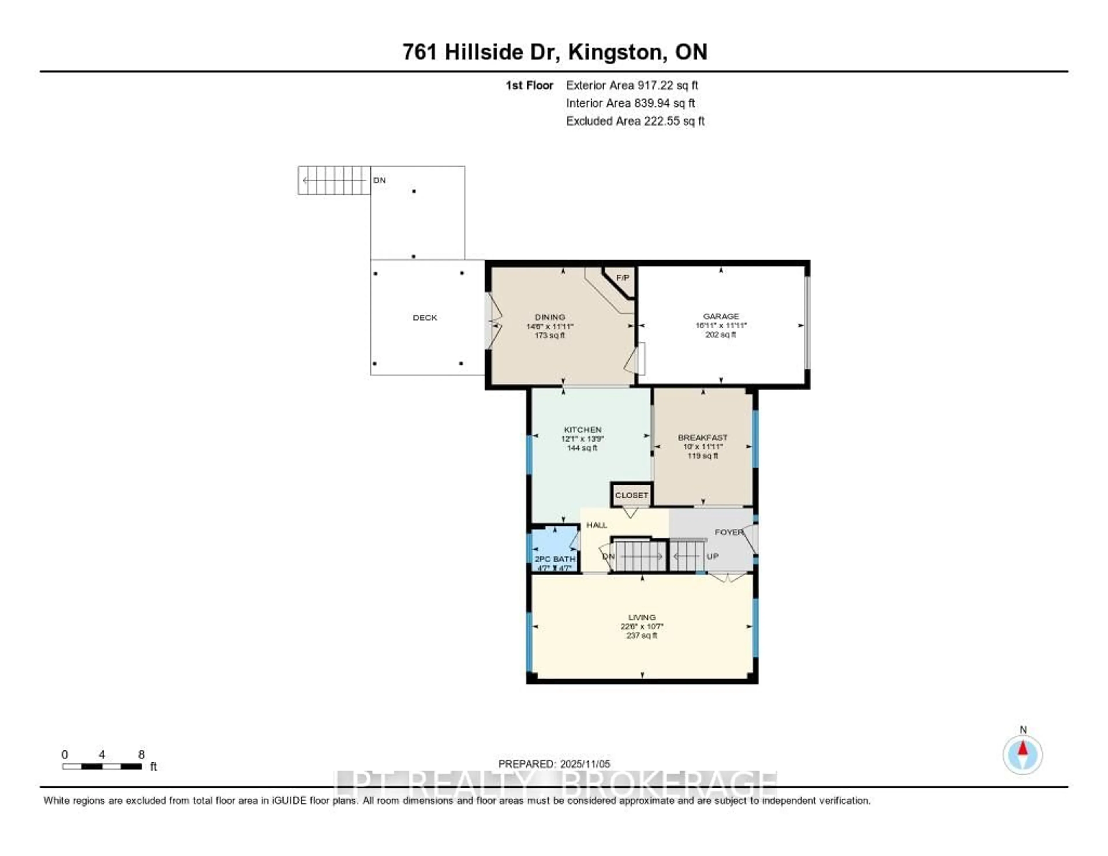 Floor plan for 761 Hillside Dr, Kingston Ontario K7M 5Y9
